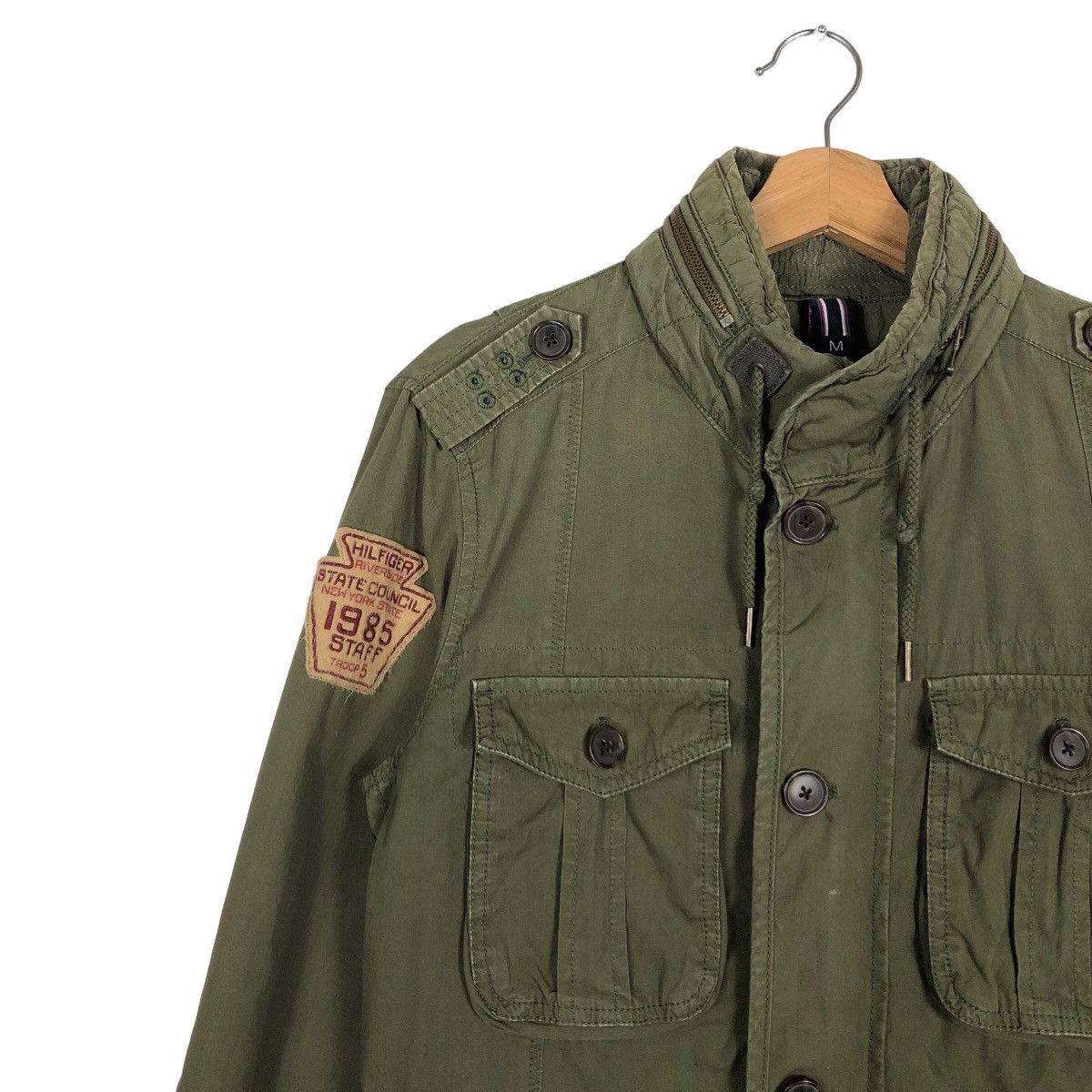 Japanese Brand 🔥90’s Design Biker Military Jacket Tommy Hilfiger Size US M / EU 48-50 / 2 - 8 Thumbnail