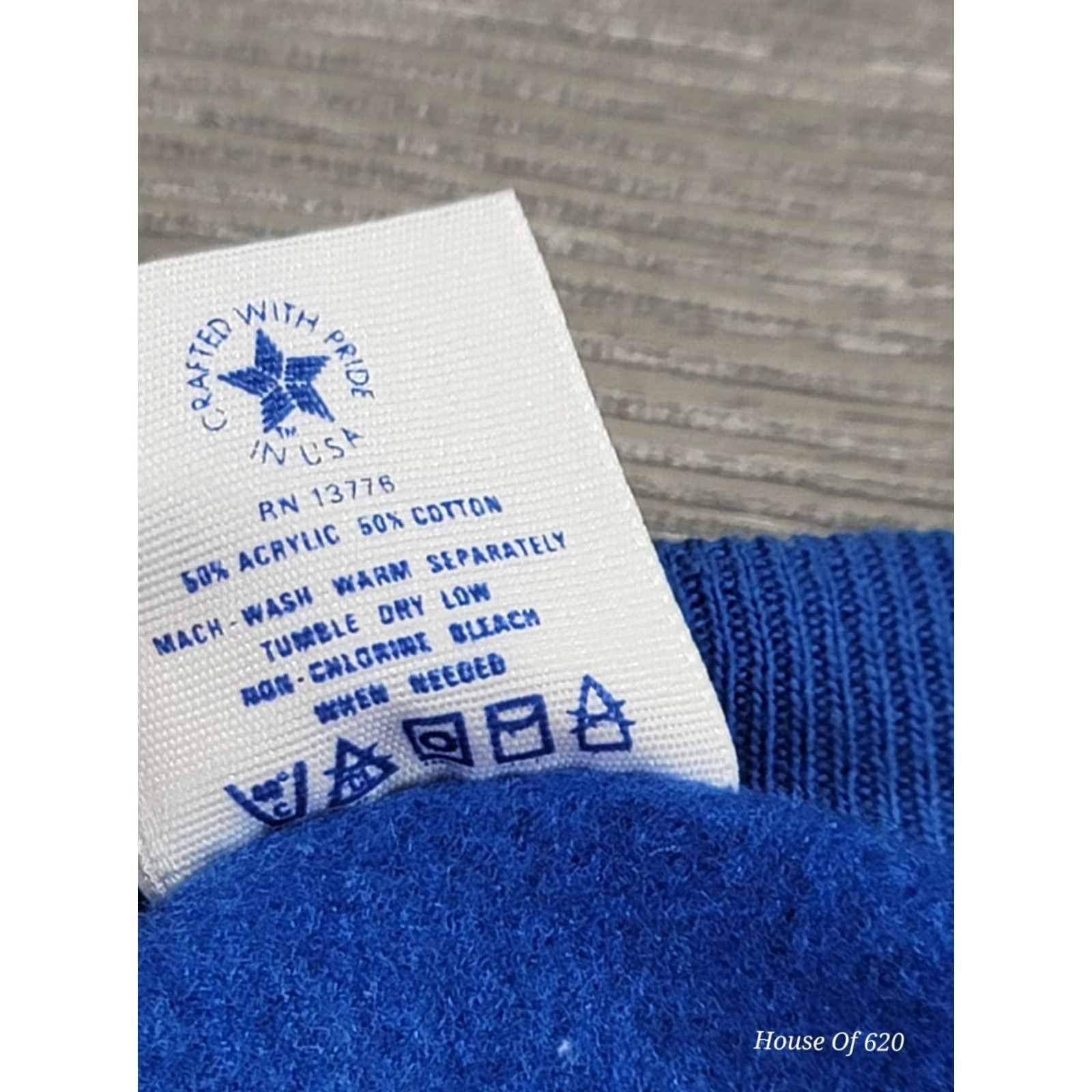 Vintage PANNILL Sweatshirt VTG USA MADE Raglan Sleeve Crew Neck Long Sleeve Size L UNISEX Blue Cotton Polyester Fleece USA Theme Men/Adult Size US L / EU 52-54 / 3 - 5 Thumbnail