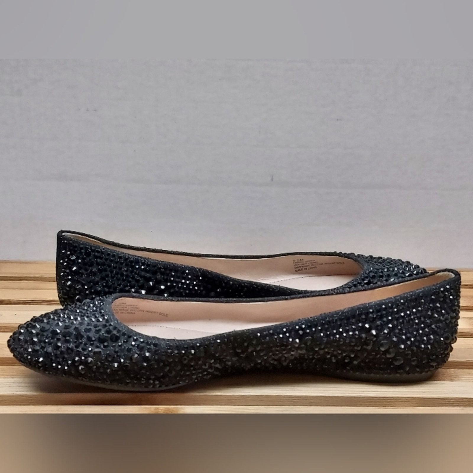 Other Gianni Bini Womens Black Rhinestone Slip On Shoes Size 9.5 Size US 9.5 / IT 39.5 - 7 Thumbnail