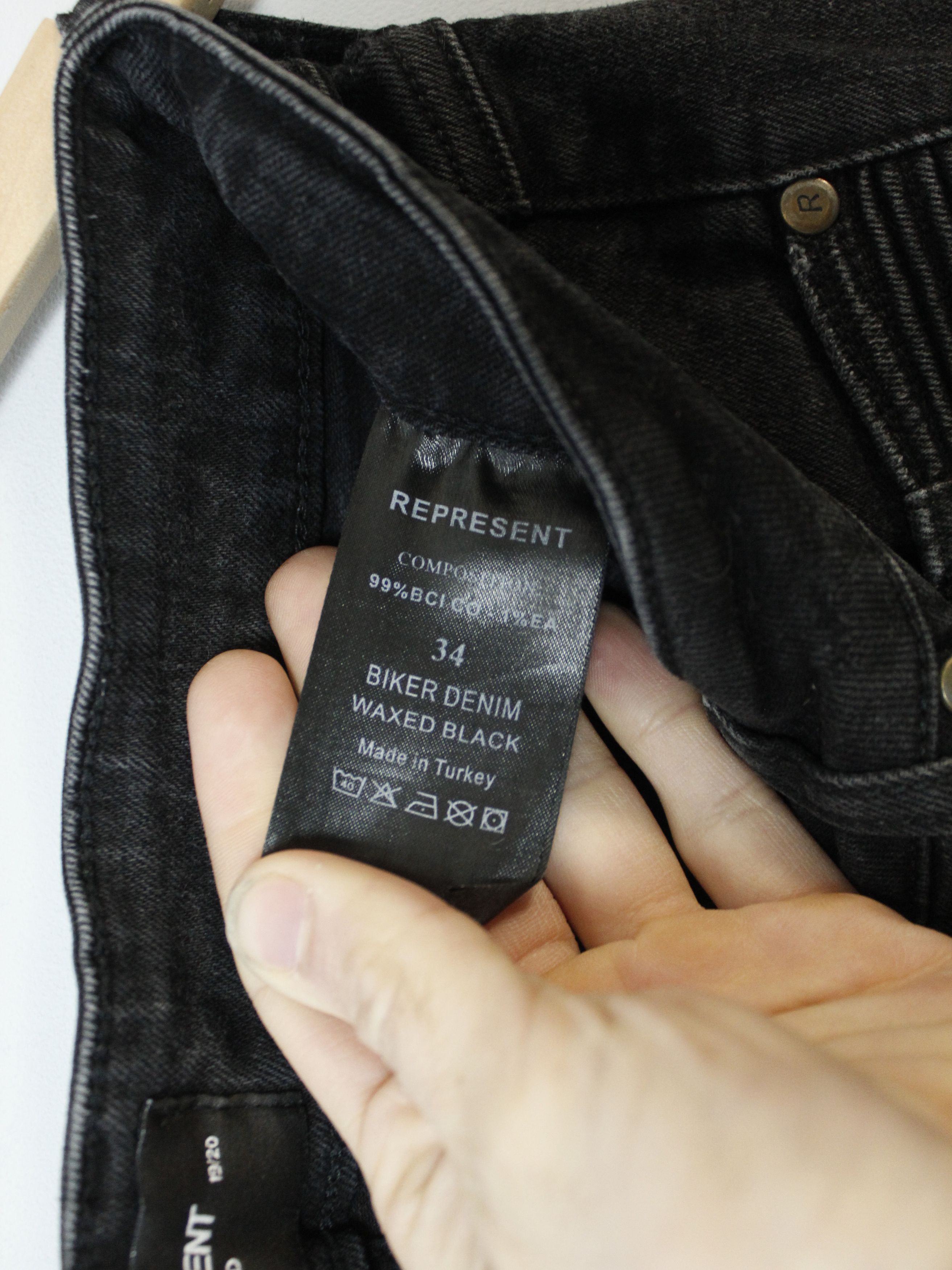 Represent Clo. Represent CLO Biker Denim Jeans Distressed 34 L Black Size US 34 / EU 50 - 7 Thumbnail