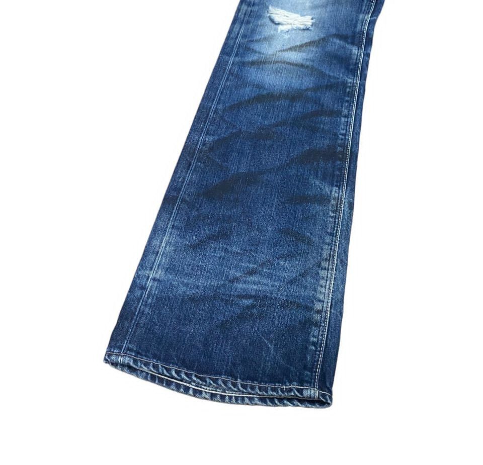 If Six Was Nine 💥FLARE 💥MURDER LICENSE BOOTCUT DISTRESSED DENIM Size US 32 / EU 48 - 4 Thumbnail