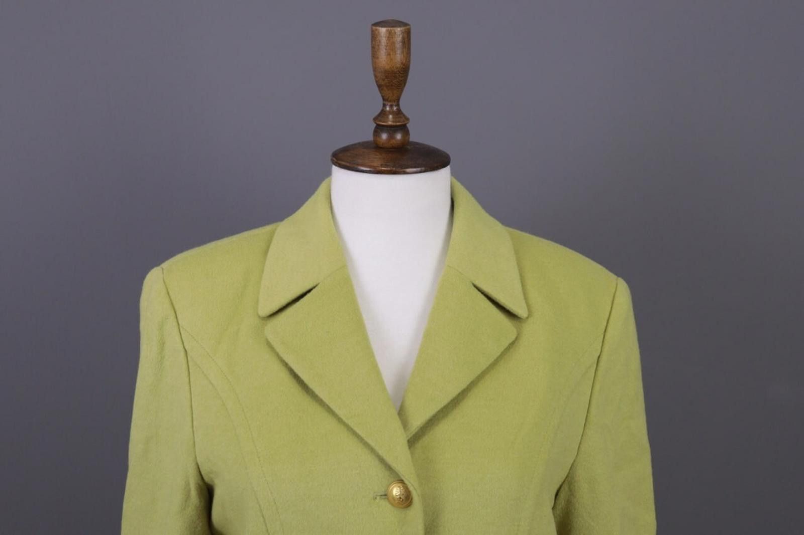Christian Dior Monsieur Mondi Green Wool Angora Cashmere Coat Jacket Size 38 Size M / US 6-8 / IT 42-44 - 4 Thumbnail