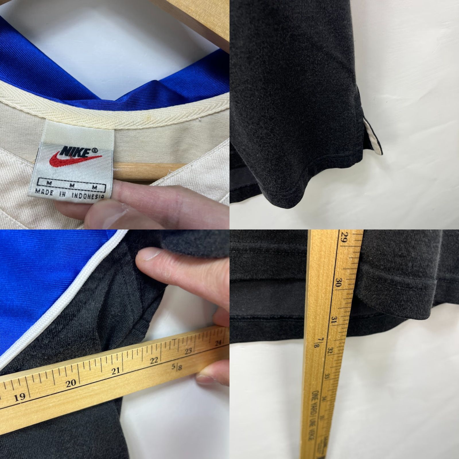 Nike VINTAGE Nike Big Swoosh Basketball Shirt Medium White 90s Mens Short Sleeve Hoops Baggy T-Shirt Size US M / EU 48-50 / 2 - 8 Thumbnail