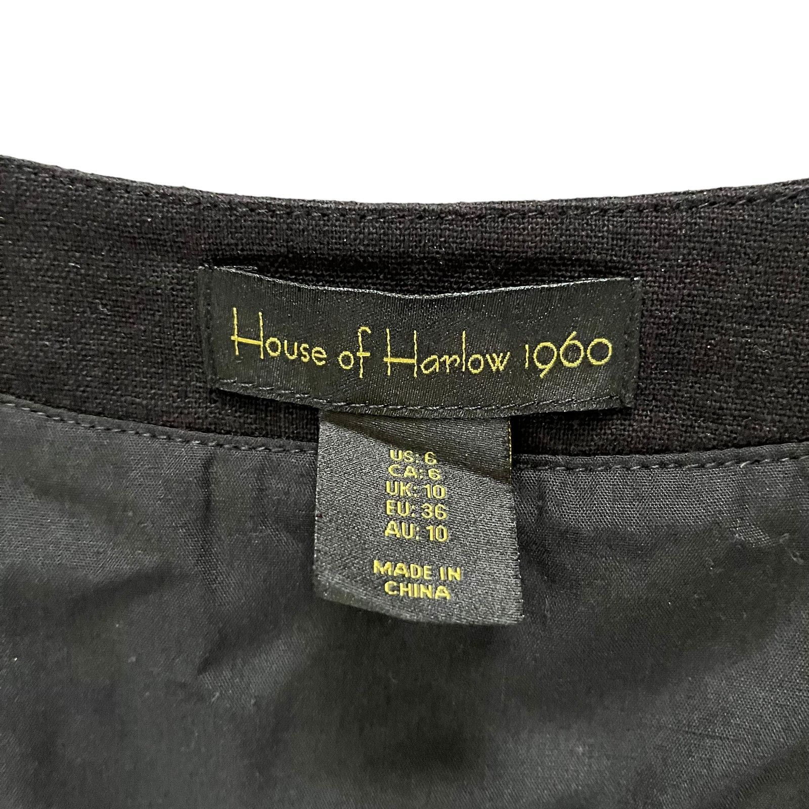 House of Harlow House of Harlow 1960 Black Linen Blend Lace-Up Mini Dress Size M / US 6-8 / IT 42-44 - 4 Thumbnail