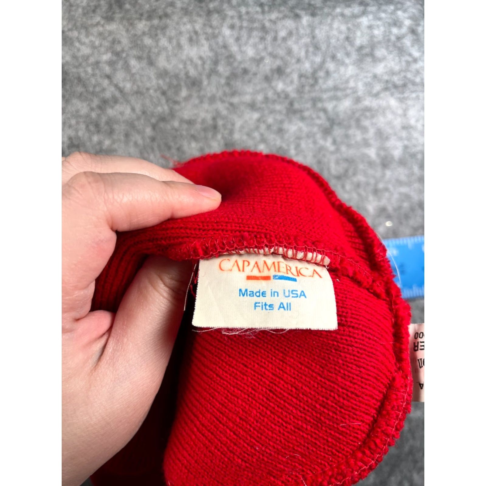 Vintage Capamerica Michael's Kitchen Beanie Toque Adult One Size Red Knit 100% Acrylic Restaurant Hat/Cap Unisex Adults Beanie Size ONE SIZE - 6 Thumbnail