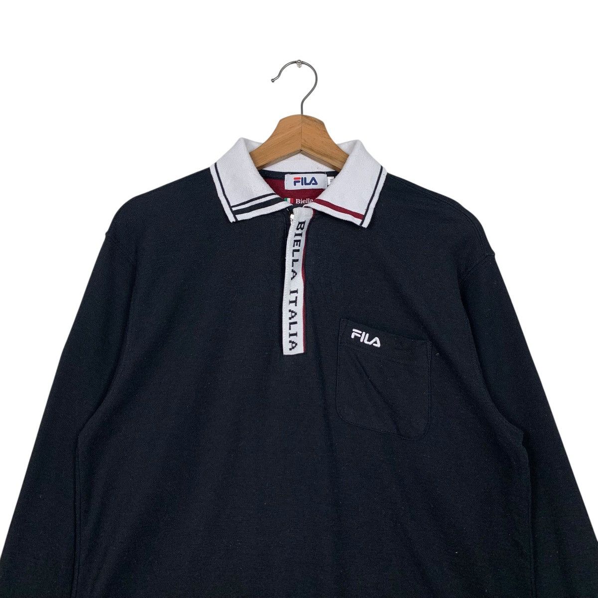 Fila FILA Embroidery Small Logo Long Sleeve Polo Shirt #2613-C117 Size US M / EU 48-50 / 2 - 2 Thumbnail
