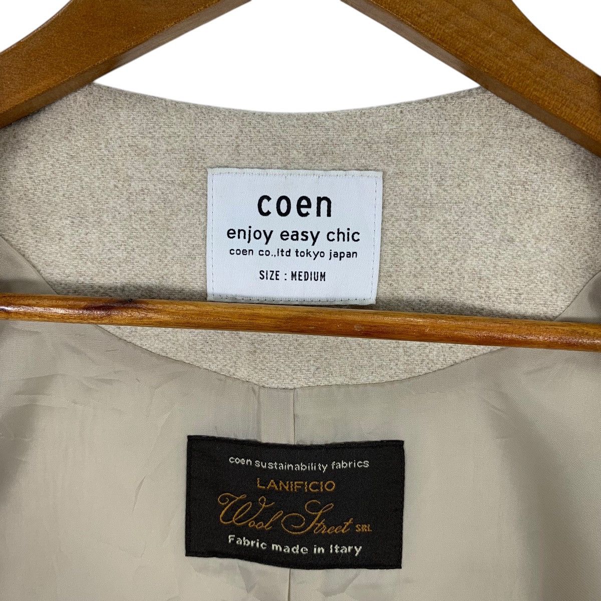 Japanese Brand COEN Ltd Japan Japanese Brand Casualwear Wool Coat Jacket Size M / US 6-8 / IT 42-44 - 8 Thumbnail