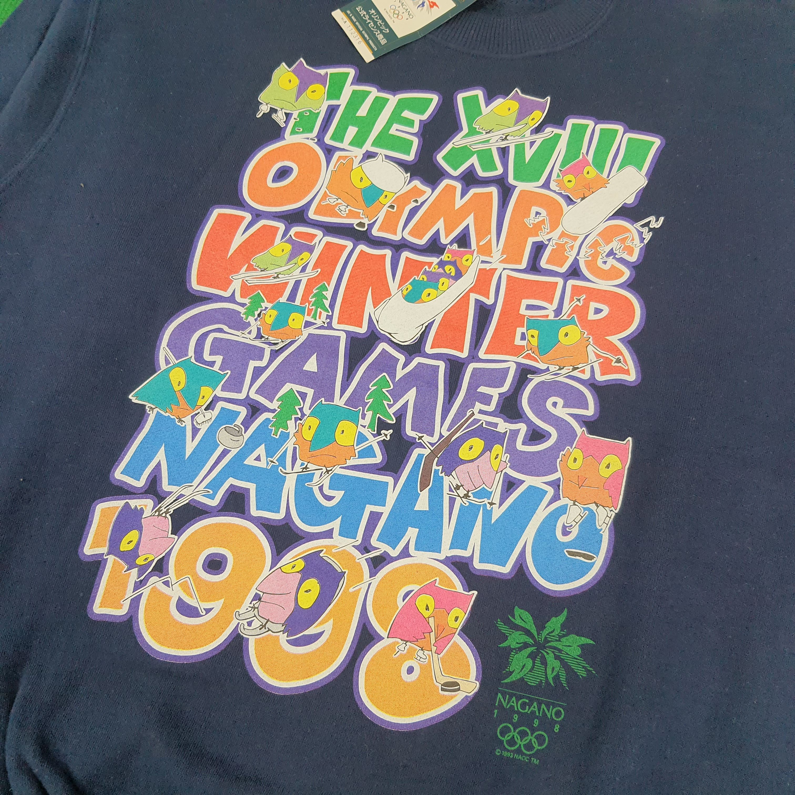 Japanese Brand × Vintage Vintage NAGANO 1998 Olympic Winter Game 90s Sweatshirts Size US M / EU 48-50 / 2 - 2 Thumbnail