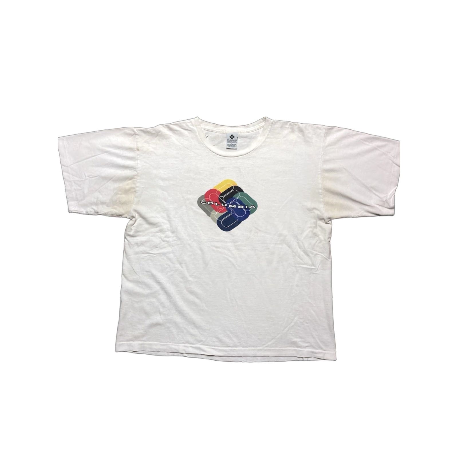 Vintage VINTAGE 90s Columbia T-Shirt Logo Hiking Outdoor Distressed Boxy XL Mens White Size US XL / EU 56 / 4 - 1 Thumbnail