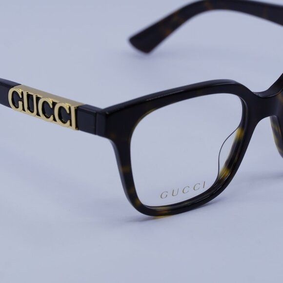 Gucci Gucci GG1192O 002 Eyeglasses Havana 49mm Square Frame Size ONE SIZE - 5 Thumbnail