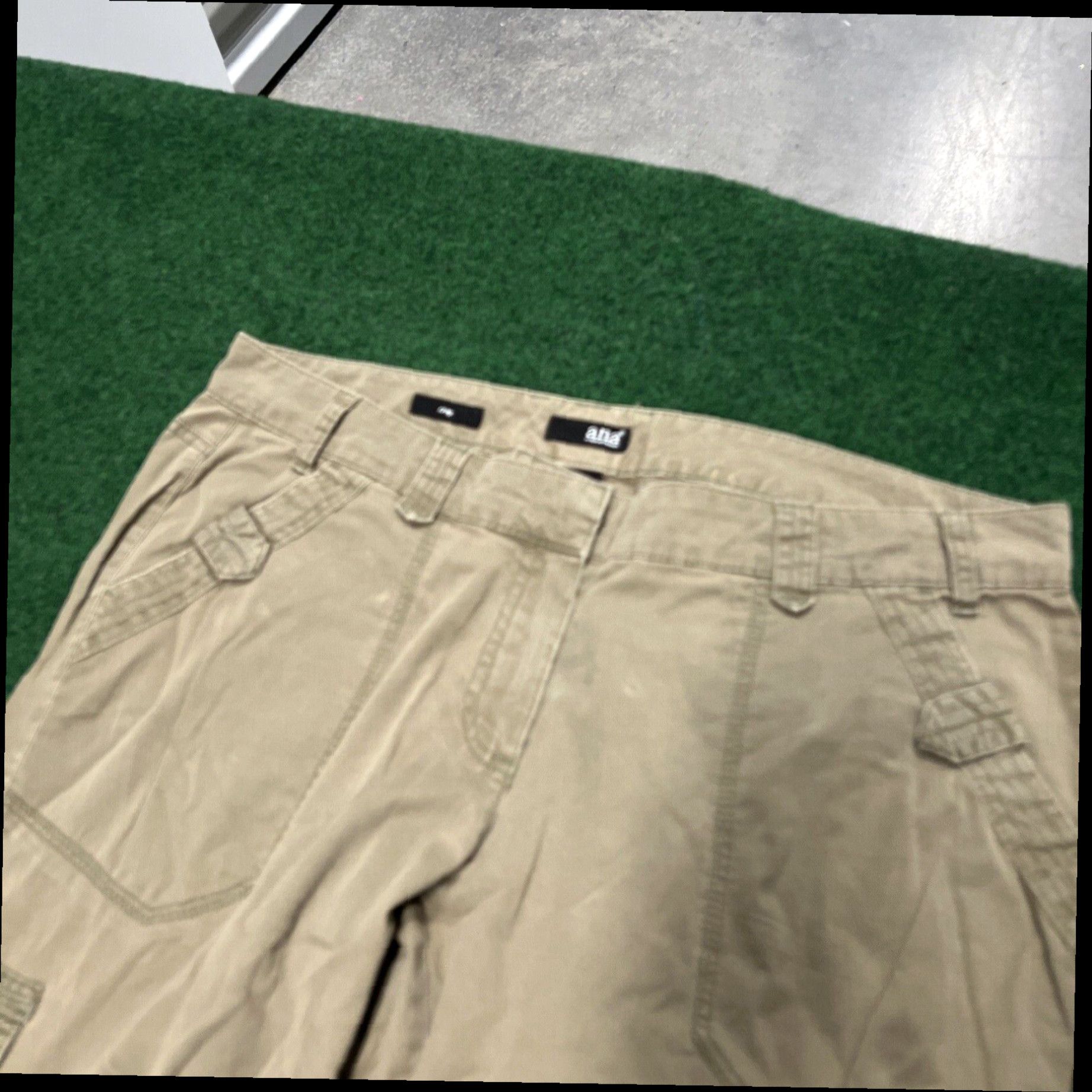 Vintage Ana A New Approach Women’s Khaki Brown Green Crop Cargo Pants Size 14 Size 36" / US 14 / IT 50 - 4 Thumbnail
