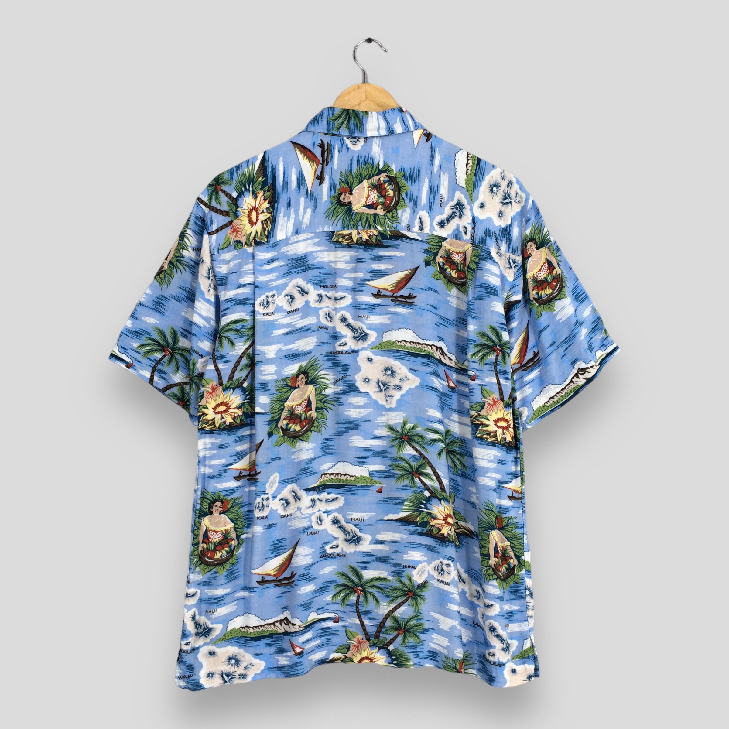 Life's a Beach Vintage Living Island Palm Tree Aloha Shirt Large Size US L / EU 52-54 / 3 - 7 Thumbnail