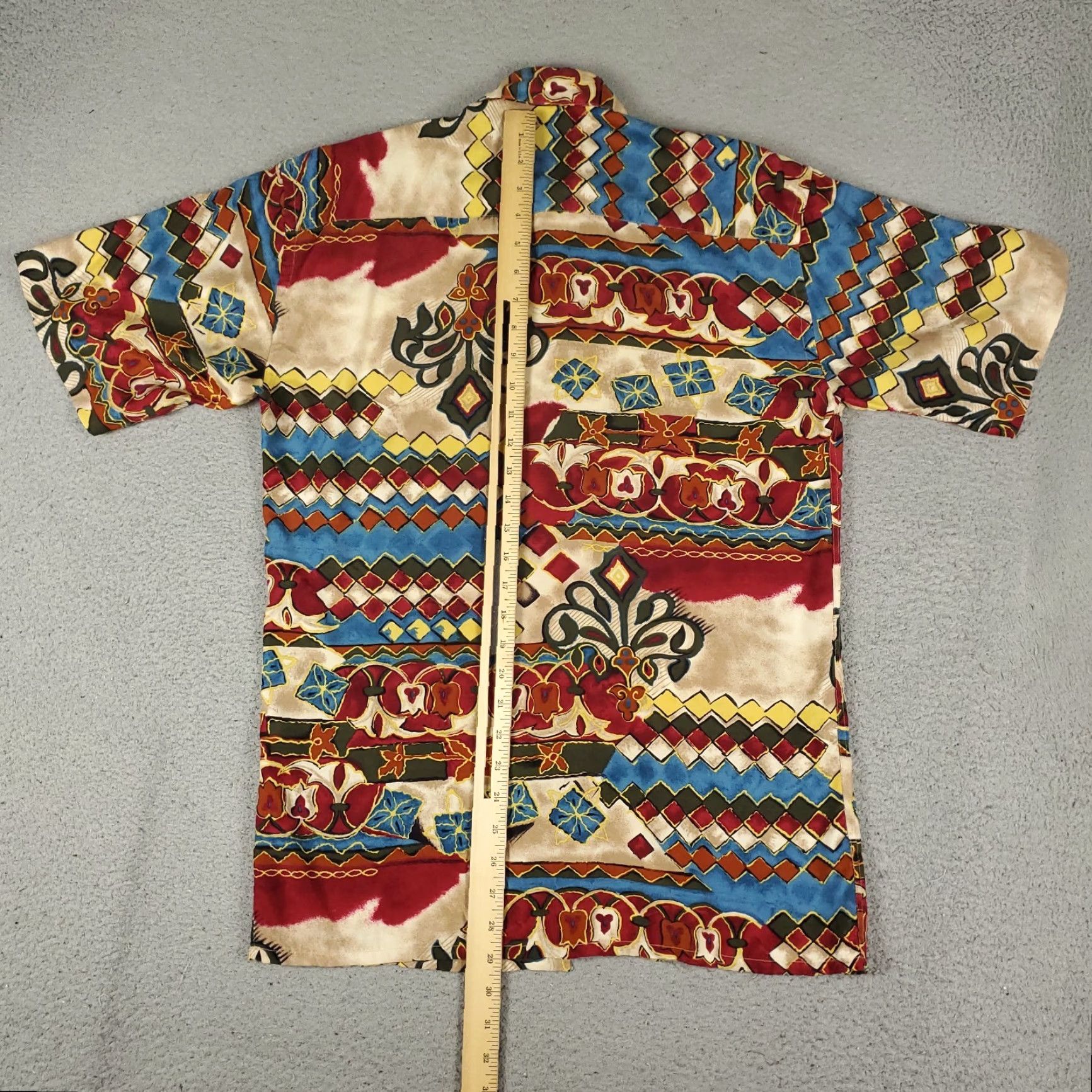 Vintage Burma Bibas Shirt Mens Small Red Abstract Vintage Button Up Short Sleeve Size US S / EU 44-46 / 1 - 3 Thumbnail