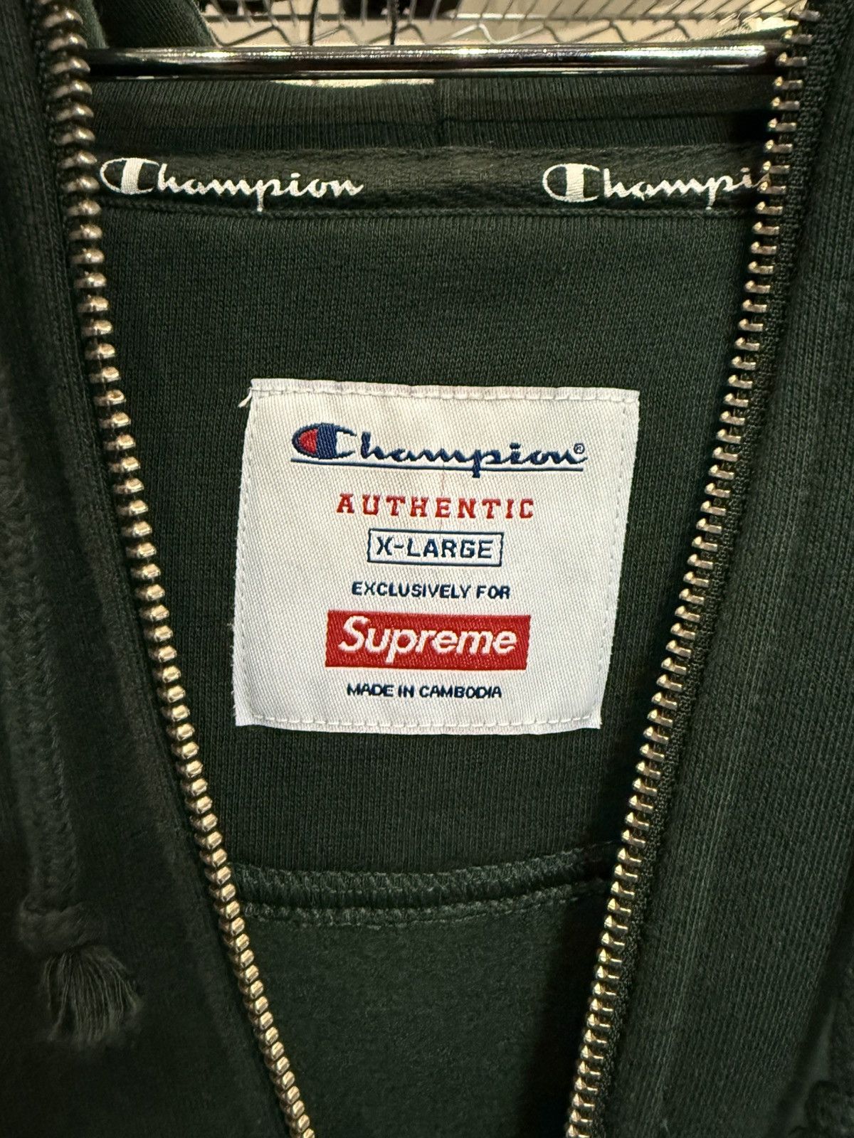 Champion × Supreme SUPREME X CHAMPION HOODIE ARC LOGO ZIP UP SIZE XL Size US XL / EU 56 / 4 - 8 Thumbnail