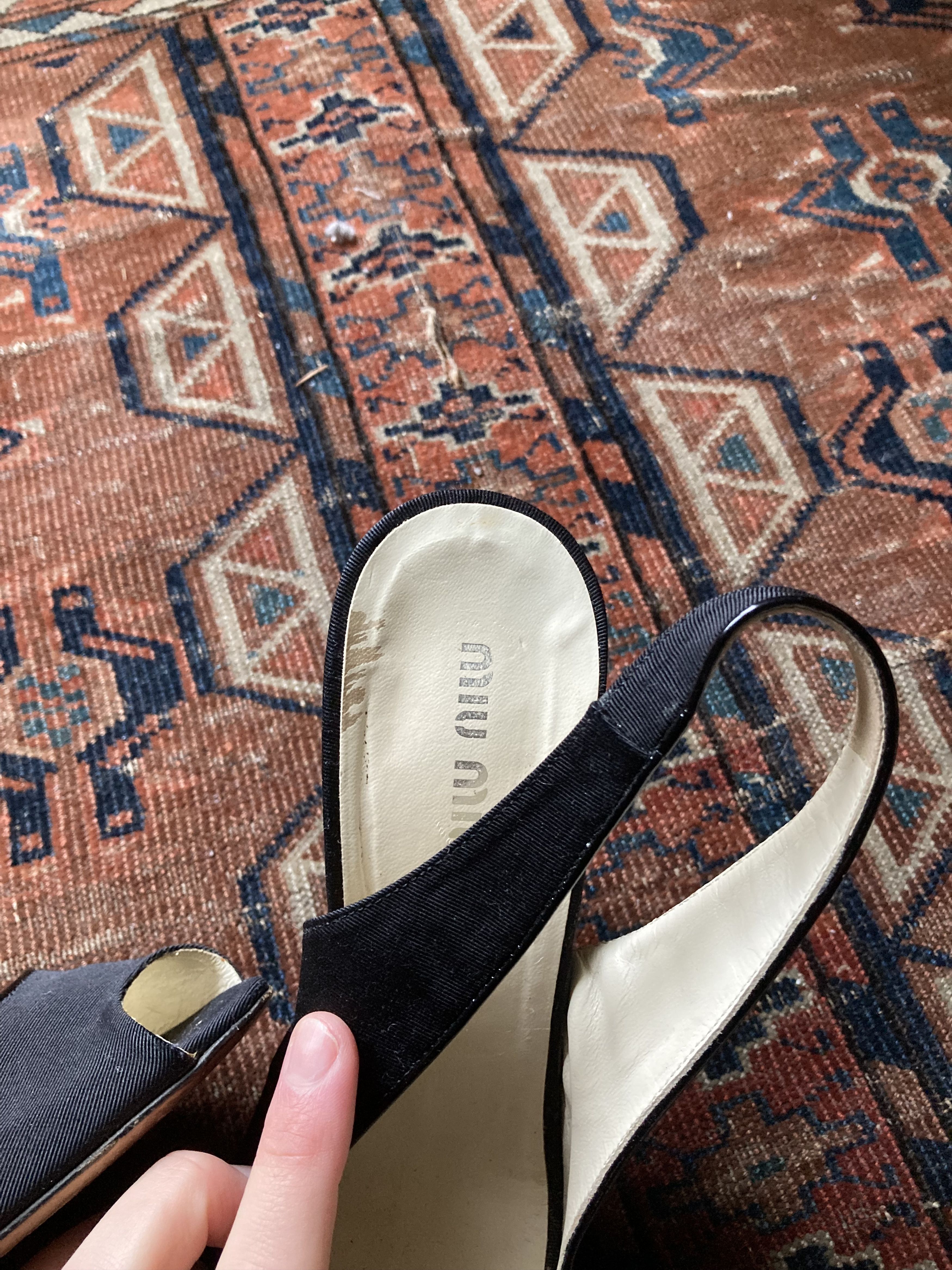 Miu Miu Miu Miu black sling back heels Size US 8 / IT 38 - 4 Thumbnail