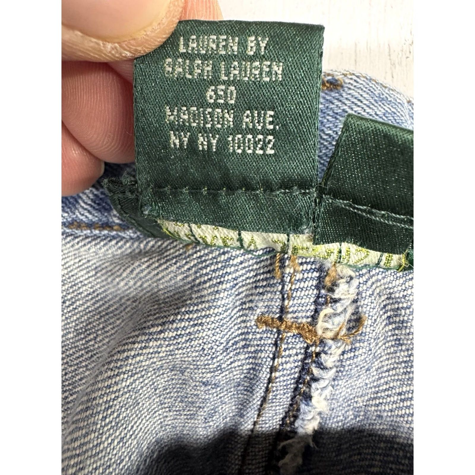 Ralph Lauren Lauren Ralph Lauren Jeans Womens 8 Light Wash Cargo Denim 90s City Logo Straight Jeans Womens Size 30" / US 8 / IT 44 - 4 Thumbnail