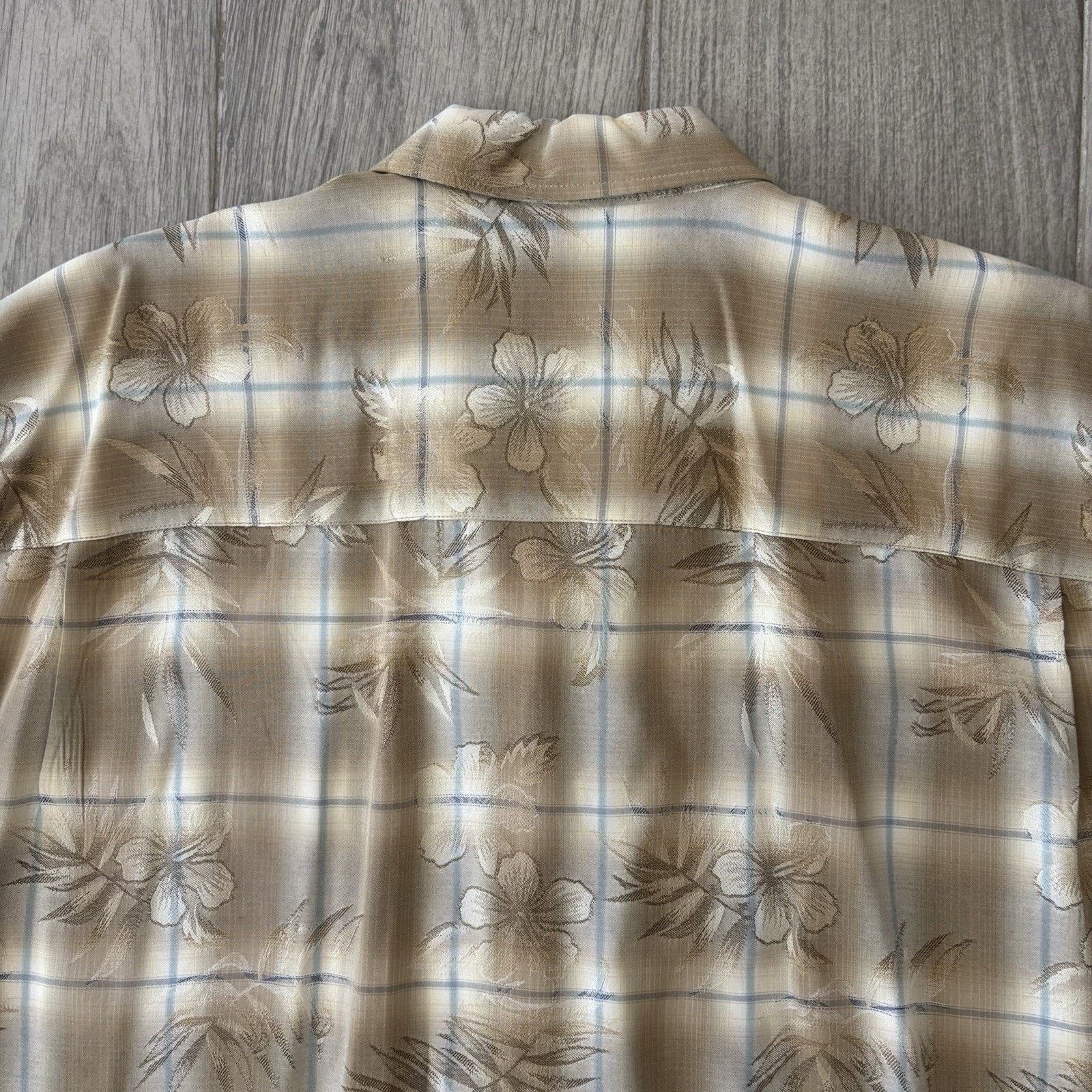Tommy Bahama Tommy Bahama Hawaii Shirt Silk Gold Brown Floral Mens XXL Size US XXL / EU 58 / 5 - 6 Thumbnail