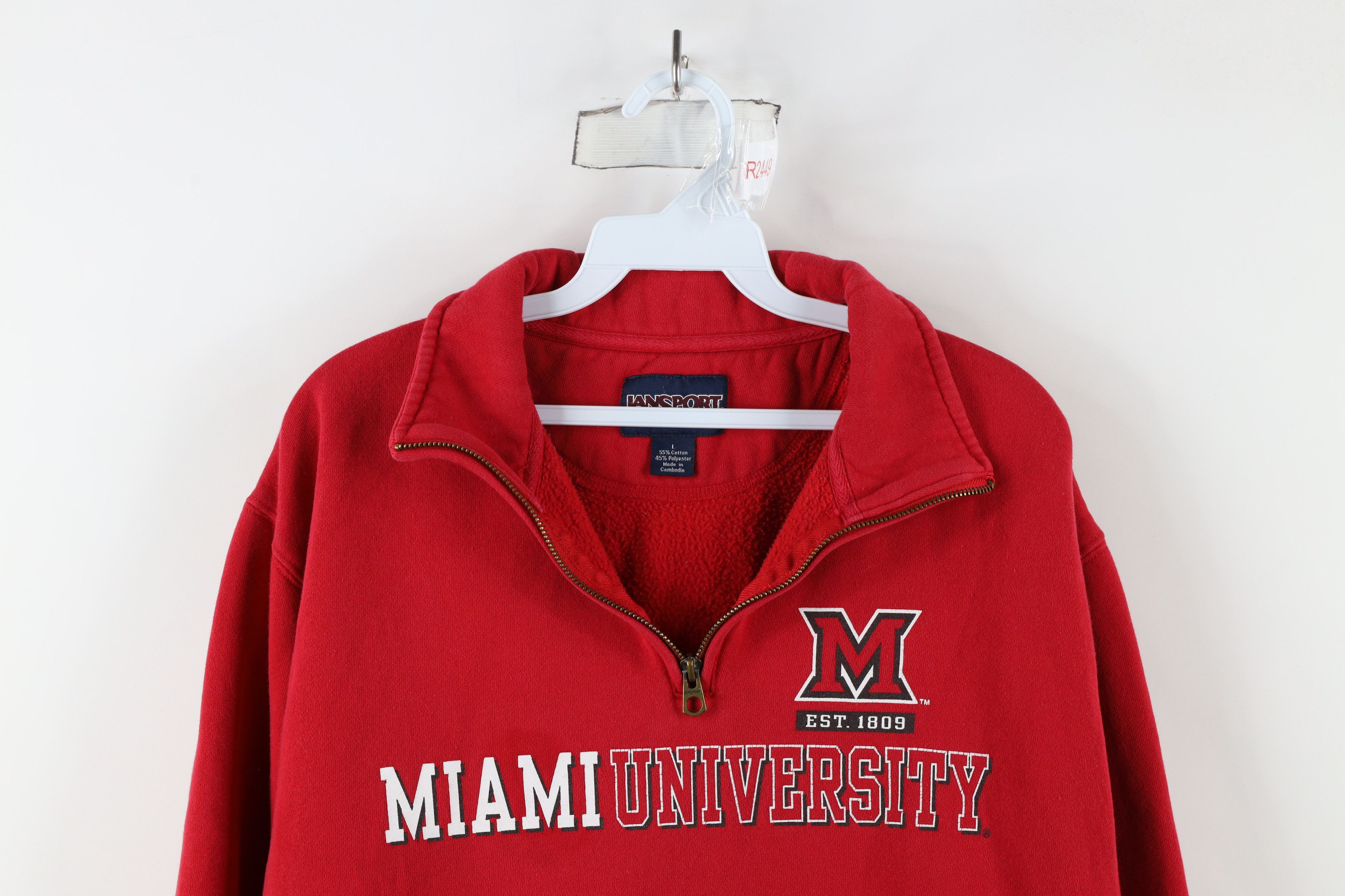 Vintage Vintage 90s University Ohio Half Zip Pullover Sweatshirt Red Size US L / EU 52-54 / 3 - 2 Thumbnail