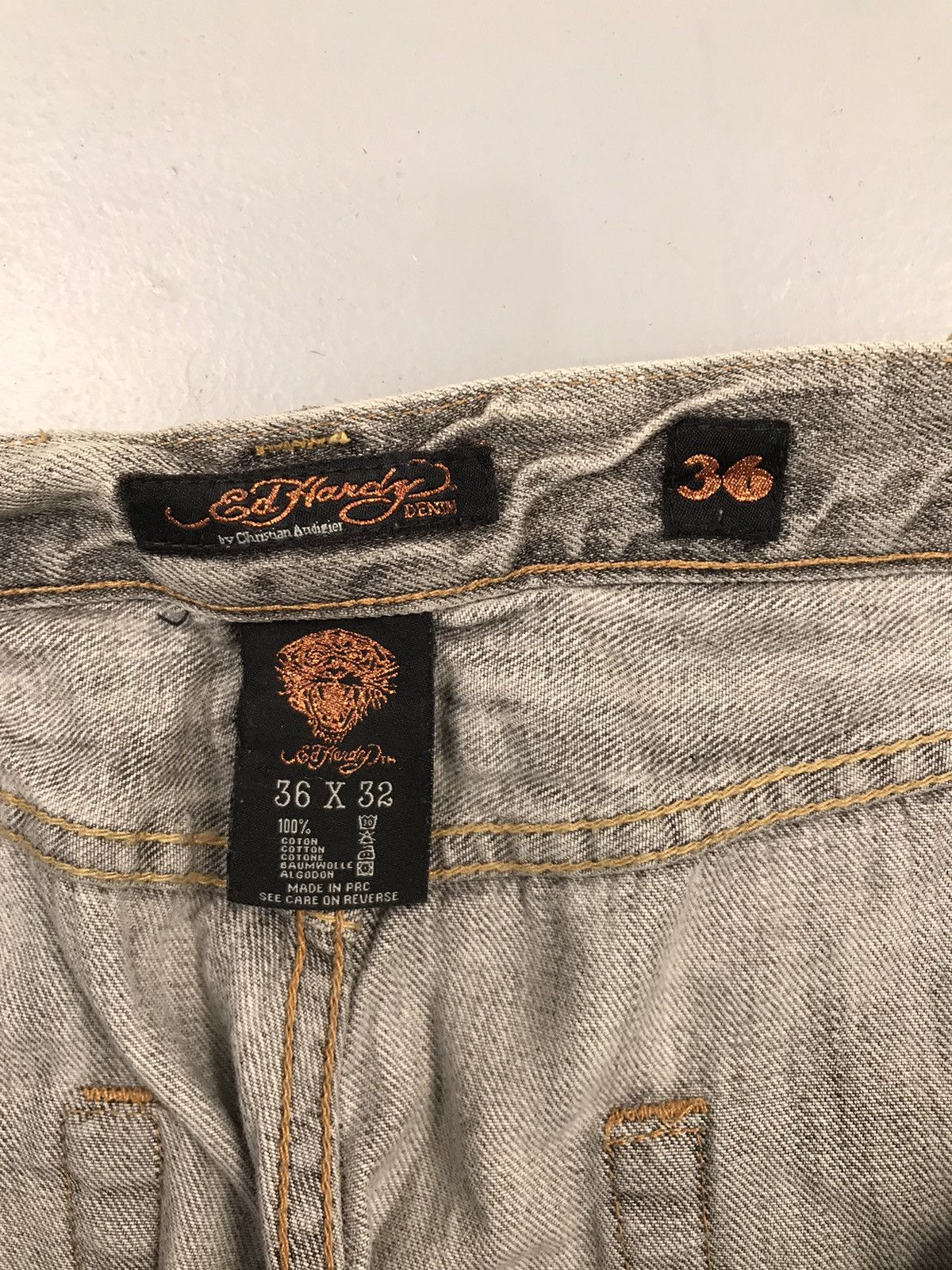 Ed Hardy Vintage ed hardy damaged denim Size US 36 / EU 52 - 6 Thumbnail