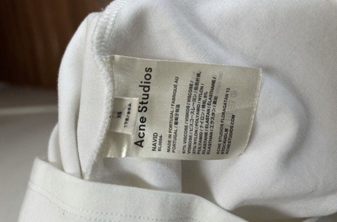 Acne Studios Acne Studios Neck Logo Navid T-Shirt White Size US XS / EU 42 / 0 - 4 Thumbnail