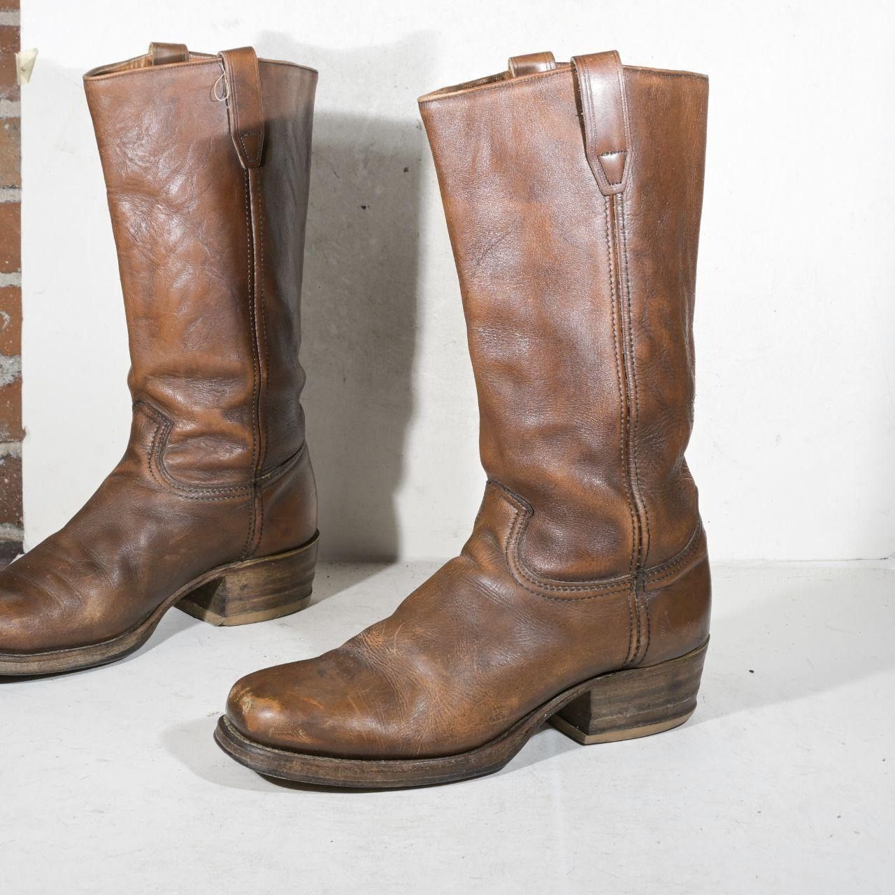 VTG Weinbrenner Leather Chukka Boots Mens 13 W Brown Hiking Boy Scout Lug USA il_fullxfull.1262883290_g9zq.jpg main image 4