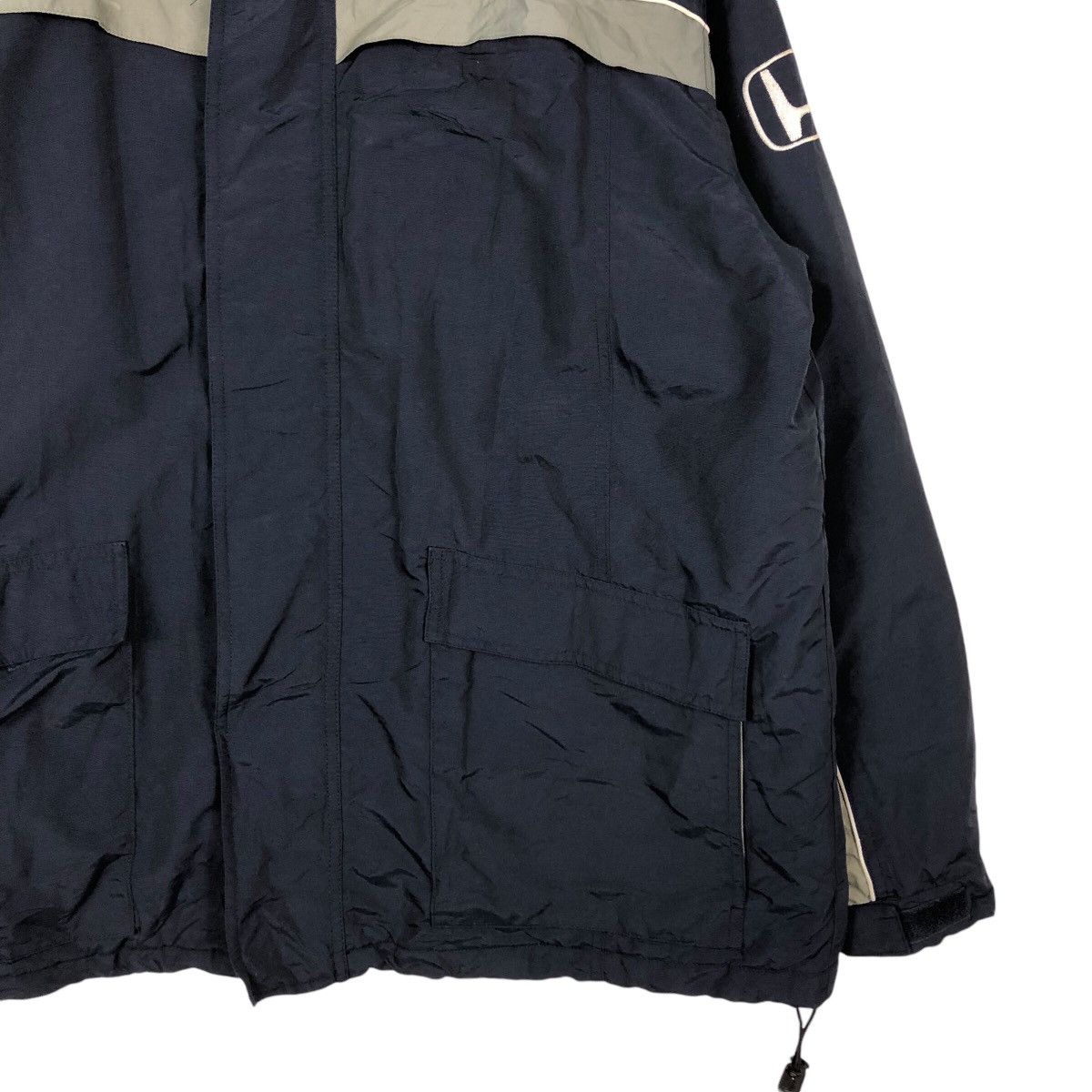 Honda 📌Vintage Biker Racing Bomber Jacket Honda Big Logo Size US L / EU 52-54 / 3 - 6 Thumbnail
