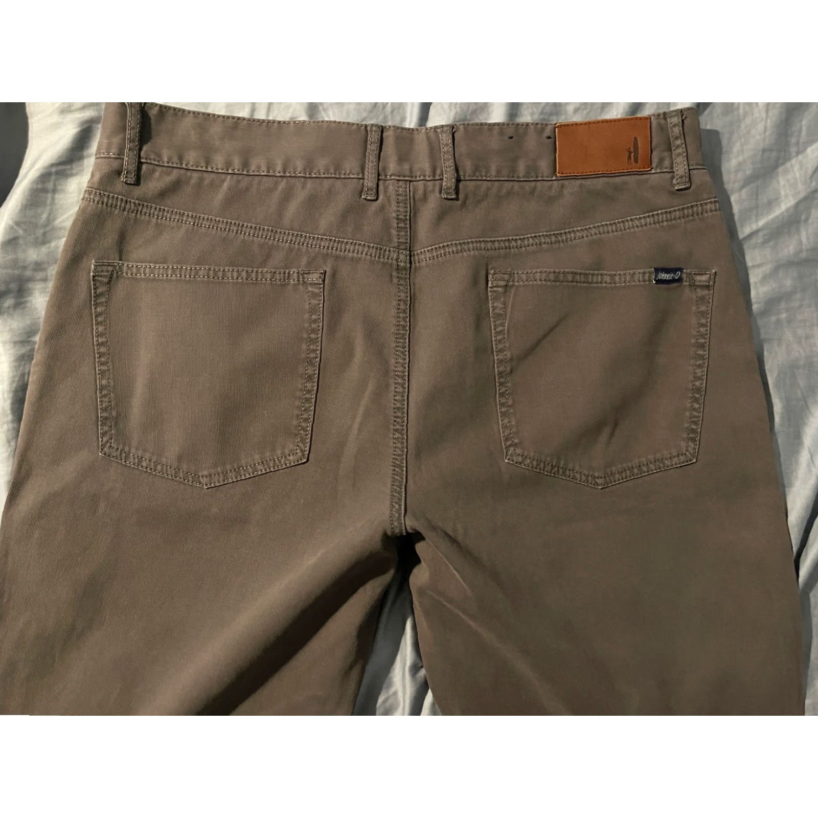johnnie-O johnnie-O Mens West Coast Prep Casual Chino Pants 34x34 Brown 014 Phantom Regular Inseam 34 Front Flat Front Zip-fly Back Pockets Modern Vintage No Size US 34 / EU 50 - 5 Thumbnail