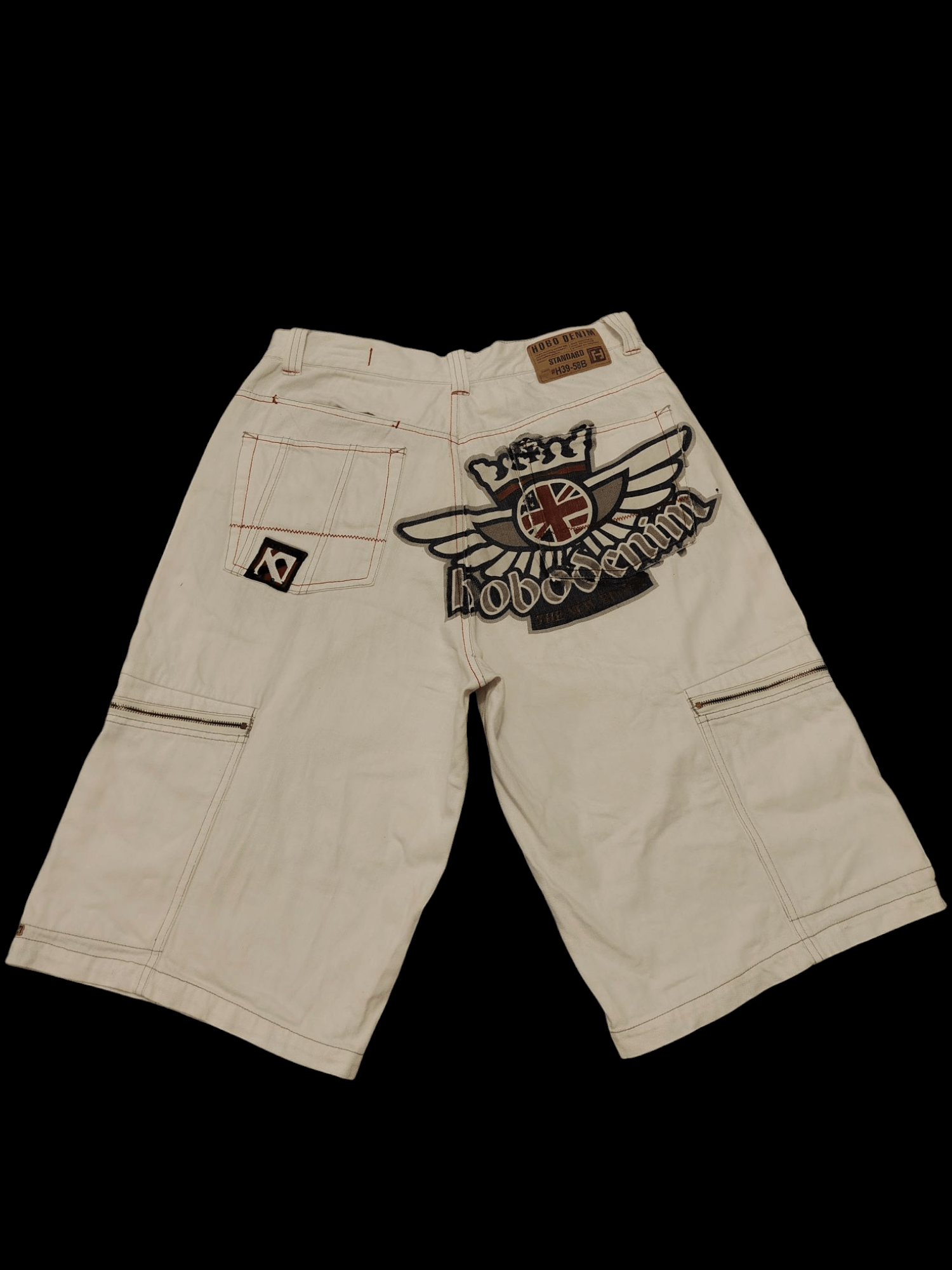 Hobo × JNCO × Southpole 💥Insane 90s HOBO DENIM Baggy Cargo SHORT Skate HIPHOP STYLe Size US 32 / EU 48 - 1 Thumbnail