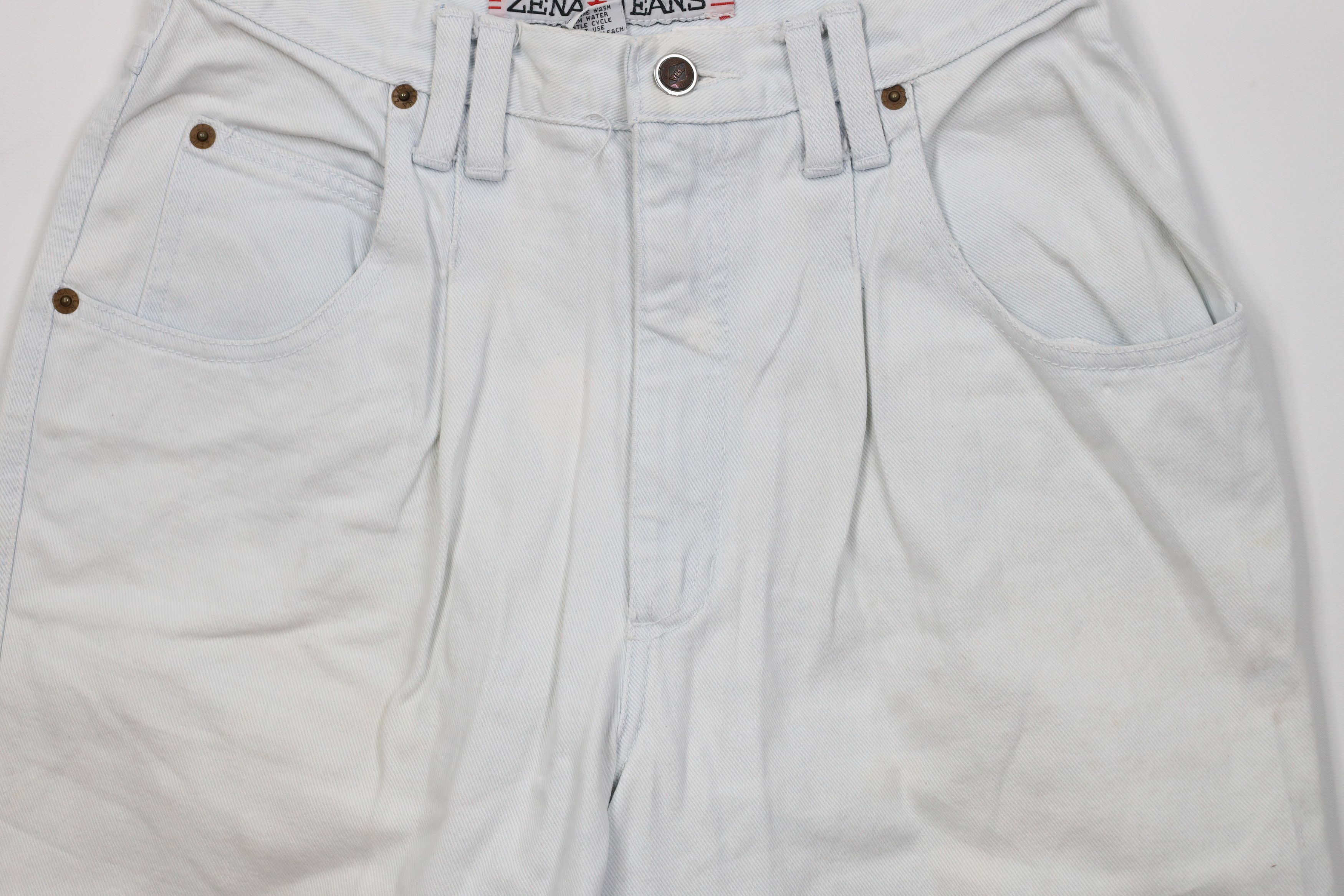 Vintage Vintage 90s Streetwear Baggy Pleated Denim Jean Shorts Blue Size 32" / US 10 / IT 46 - 3 Thumbnail