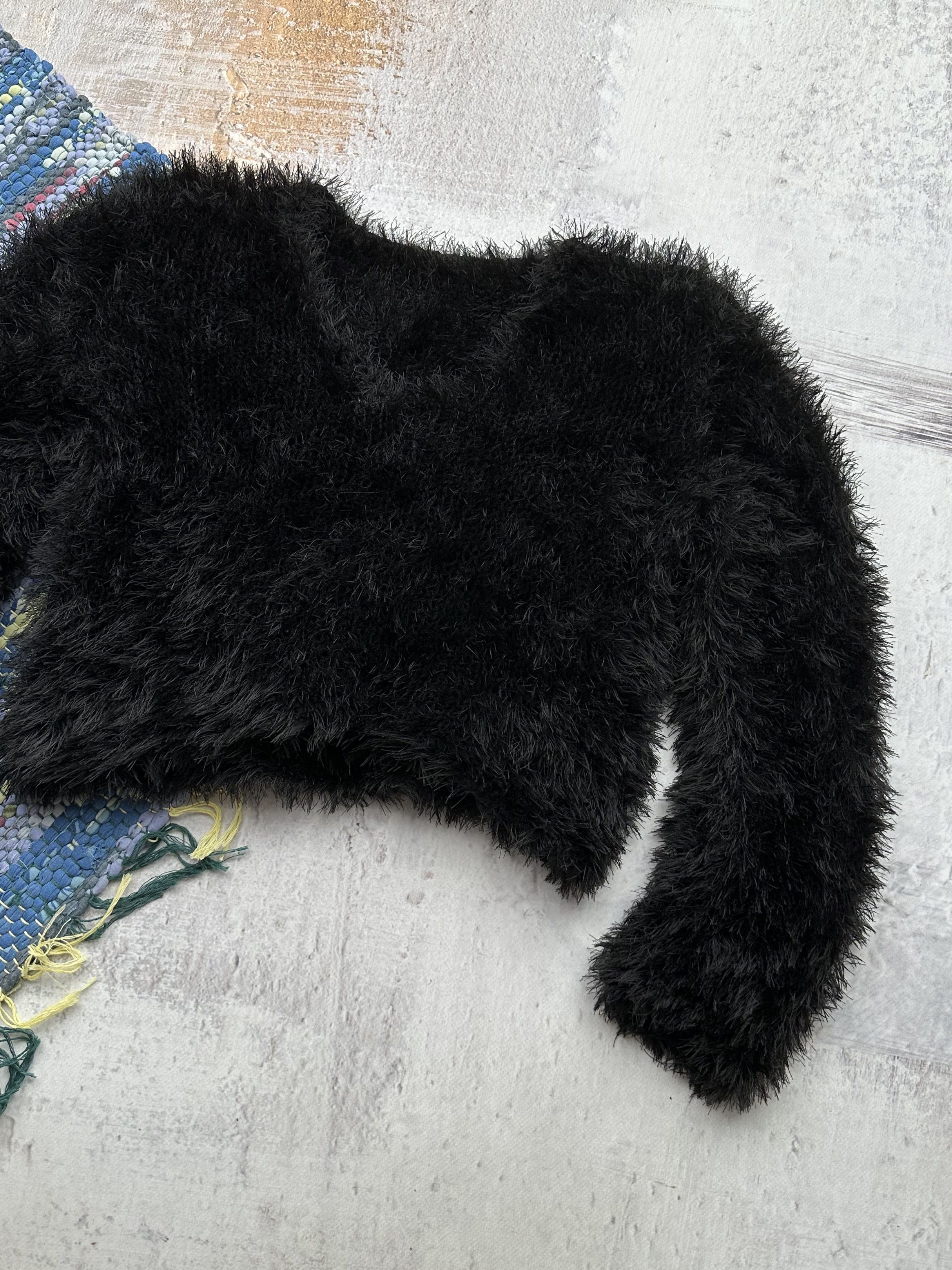 Vintage Vintage Cropped Mohair Sweater A449(336)(D15) Size M / US 6-8 / IT 42-44 - 3 Thumbnail