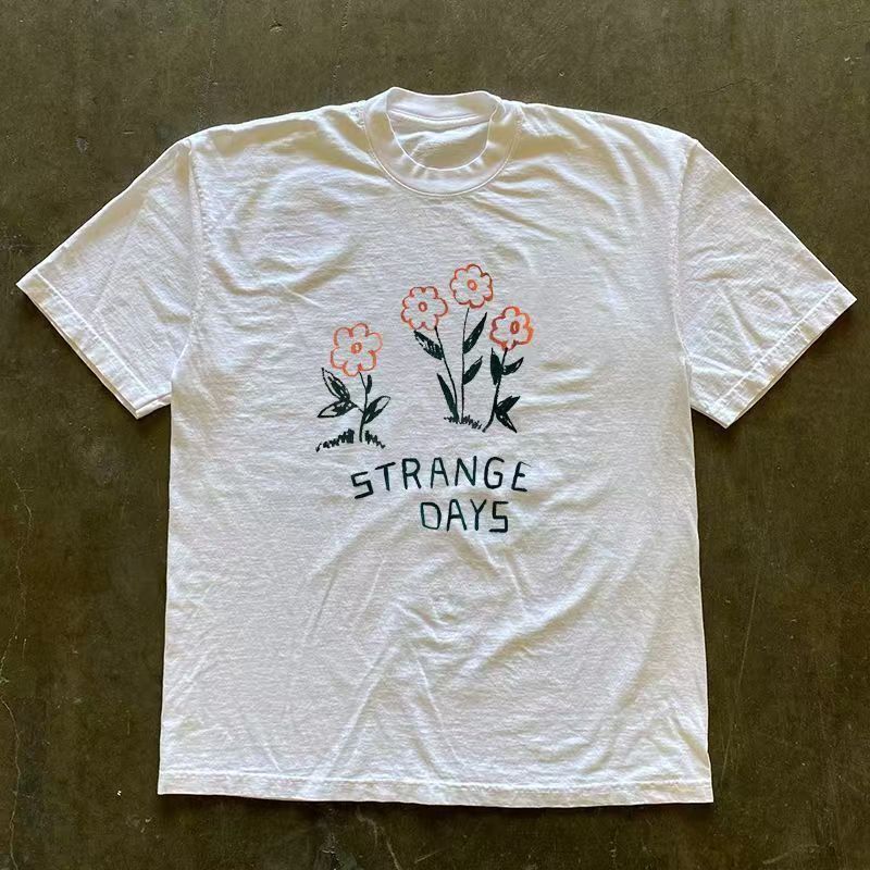 Japanese Brand White washed vintage floral print t-shirt Size US M / EU 48-50 / 2 - 1 Thumbnail