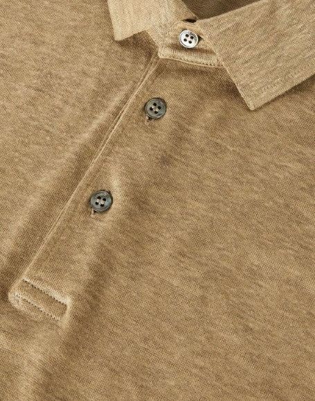 Loro Piana o1w1db10725 FAI1314 Linen Polo Shirt in Brown Size US XL / EU 56 / 4 - 3 Thumbnail