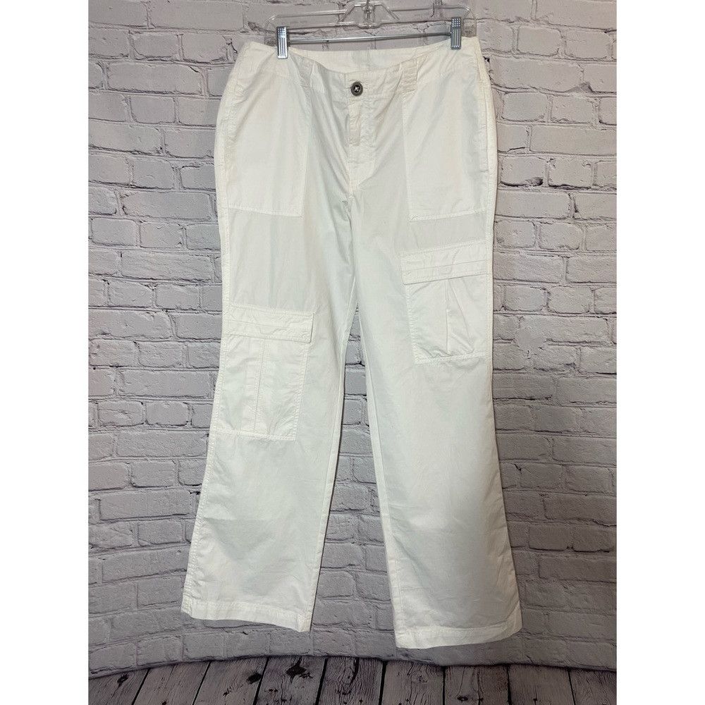 Free People New Free People Cotton Cargo Pants White Size 10 Size 28" / US 6 / IT 42 - 2 Thumbnail