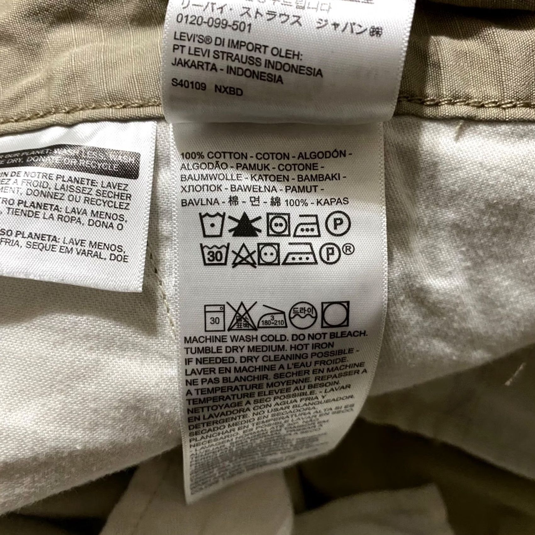 Levi's New title: Levi'S Cargo Mens 46 Shorts Beige Ripstop Utility Outdoor Inseam 9" - Authentic Size US 30 / EU 46 - 5 Thumbnail