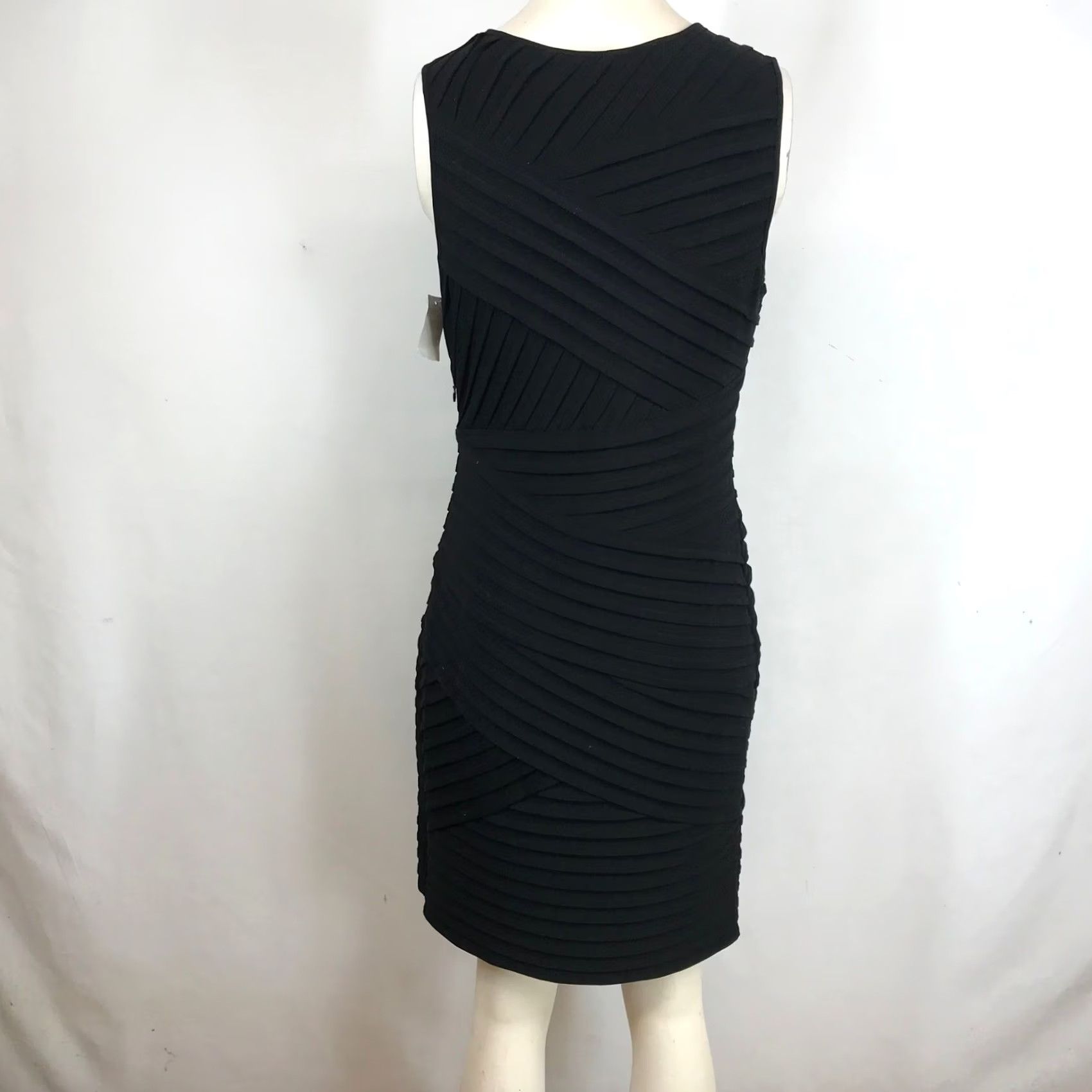 Calvin Klein Calvin Klein Black Tiered Bandage Sleeveless Sheath Dress AMLFW42I NWT Size M / US 6-8 / IT 42-44 - 5 Thumbnail