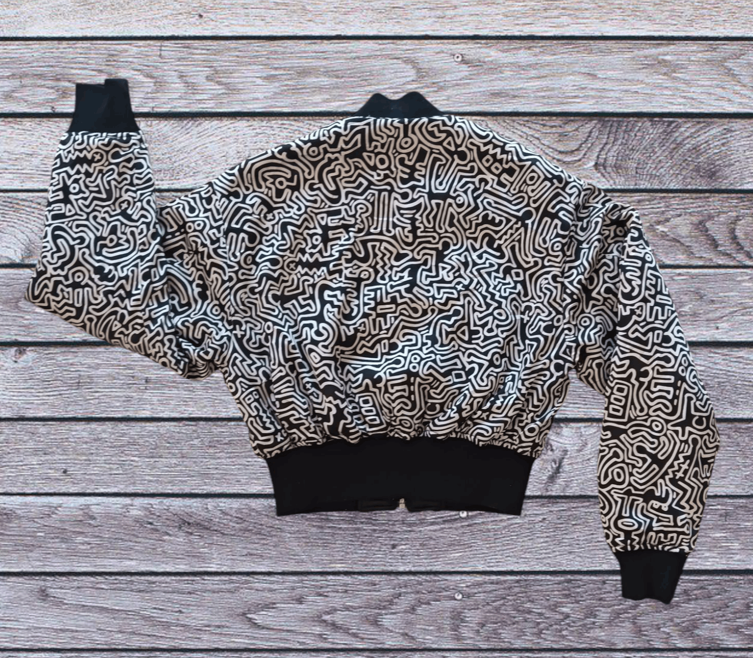 Japanese Brand × Keith Haring BOMBER JACKET KEITH HARING X SLY CROP TOP Size ONE SIZE - 3 Thumbnail