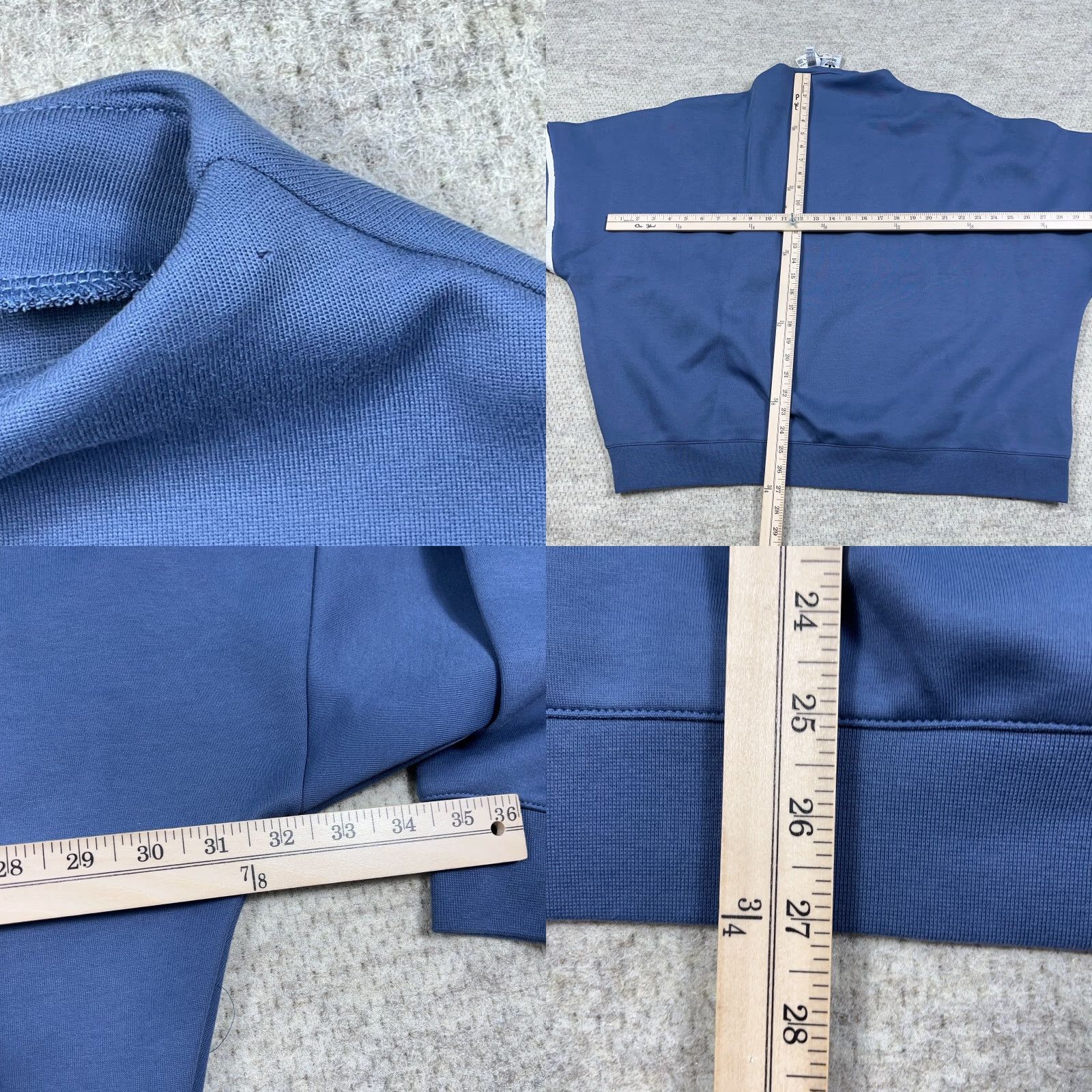 Adidas Adidas Sweatshirt Women XL Blue White Pullover Mock Neck Logo Size XL / US 12-14 / IT 48-50 - 9 Thumbnail