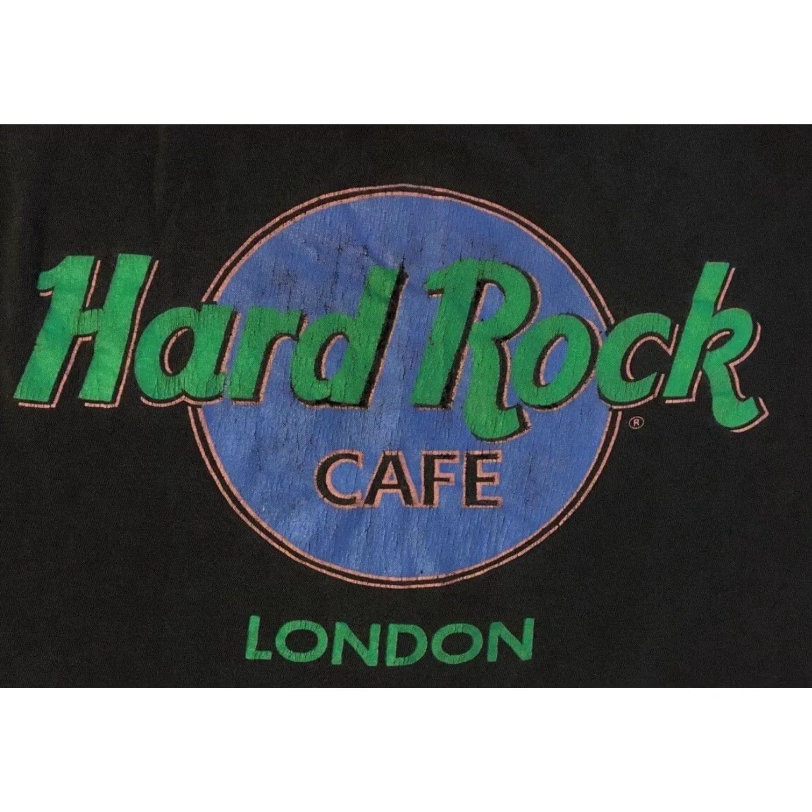Vintage VINTAGE 90s Hard Rock Cafe London Shirt M Black Boxy Distressed Grunge Biker Skate Men T-Shirt Size M Size US M / EU 48-50 / 2 - 2 Thumbnail