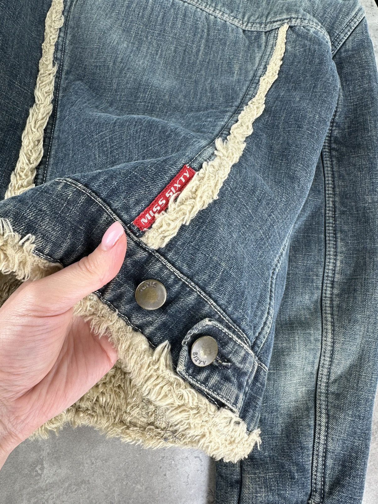 Miss Sixty Miss Sixty Sherpa Denim Jacket Size S / US 4 / IT 40 - 13 Thumbnail