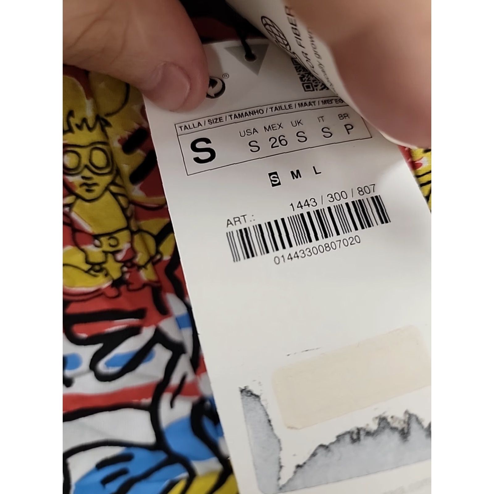 Zara ZARA Disney X Keith Haring T Shirt Womens Size Small Gray Mickey Mouse Tee Size S / US 4 / IT 40 - 7 Thumbnail
