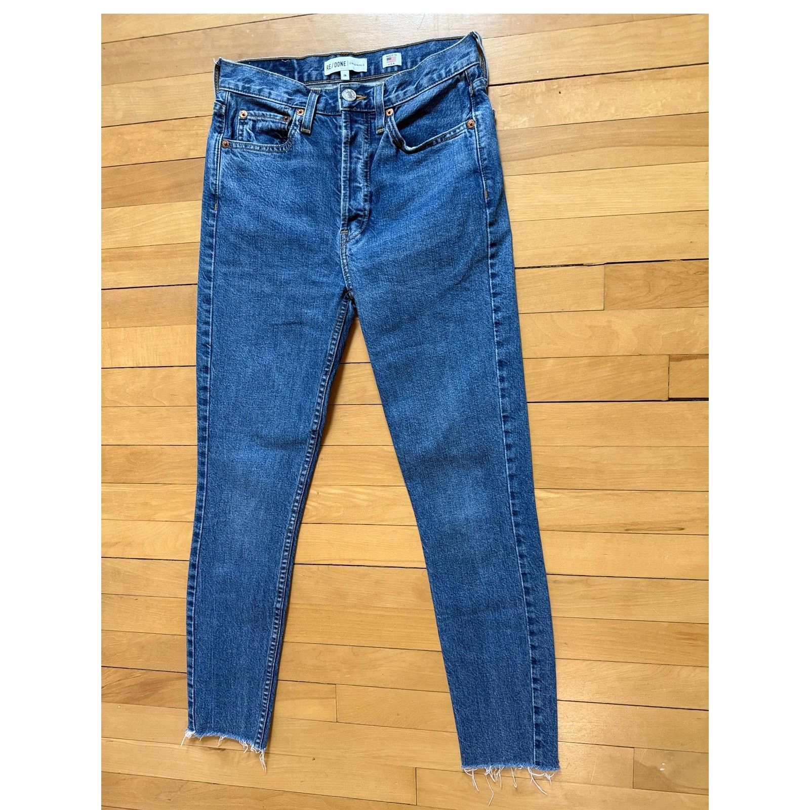 RE/DONE RE/DONE Originals 2017 High Rise Ankle Crop Jeans - Size 26 Size 26" / US 2 / IT 38 - 1 Thumbnail