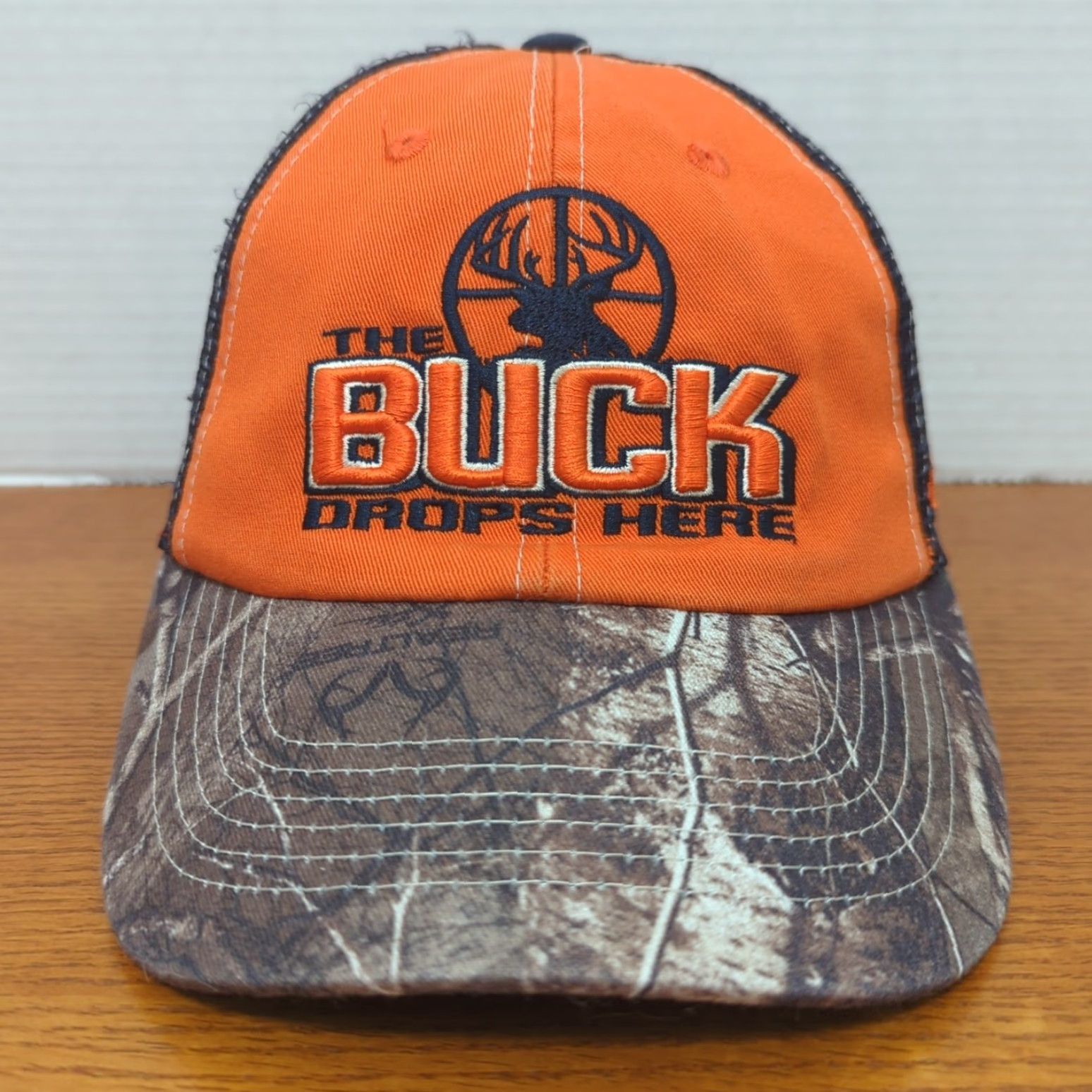 Realtree Realtree Hat Cap Snap Back M Orange Real Tree The Buck Drops Here Outdoor Hunting Dad USA Athletic Outdoor Mens Casey Size ONE SIZE - 2 Thumbnail