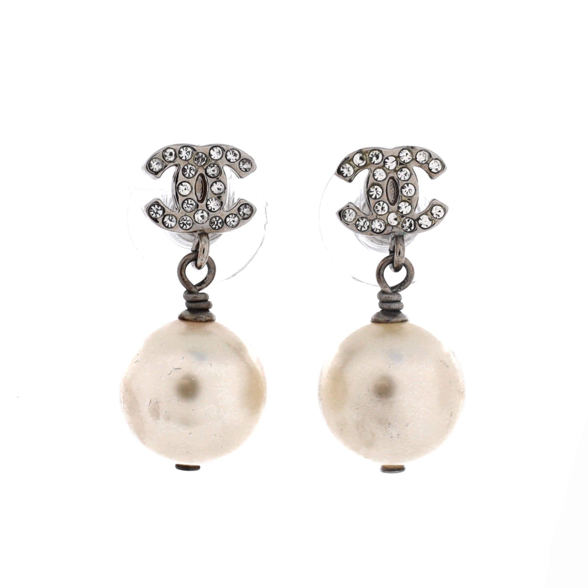 Chanel CC Pearl Drop Earrings Size ONE SIZE - 1 Thumbnail