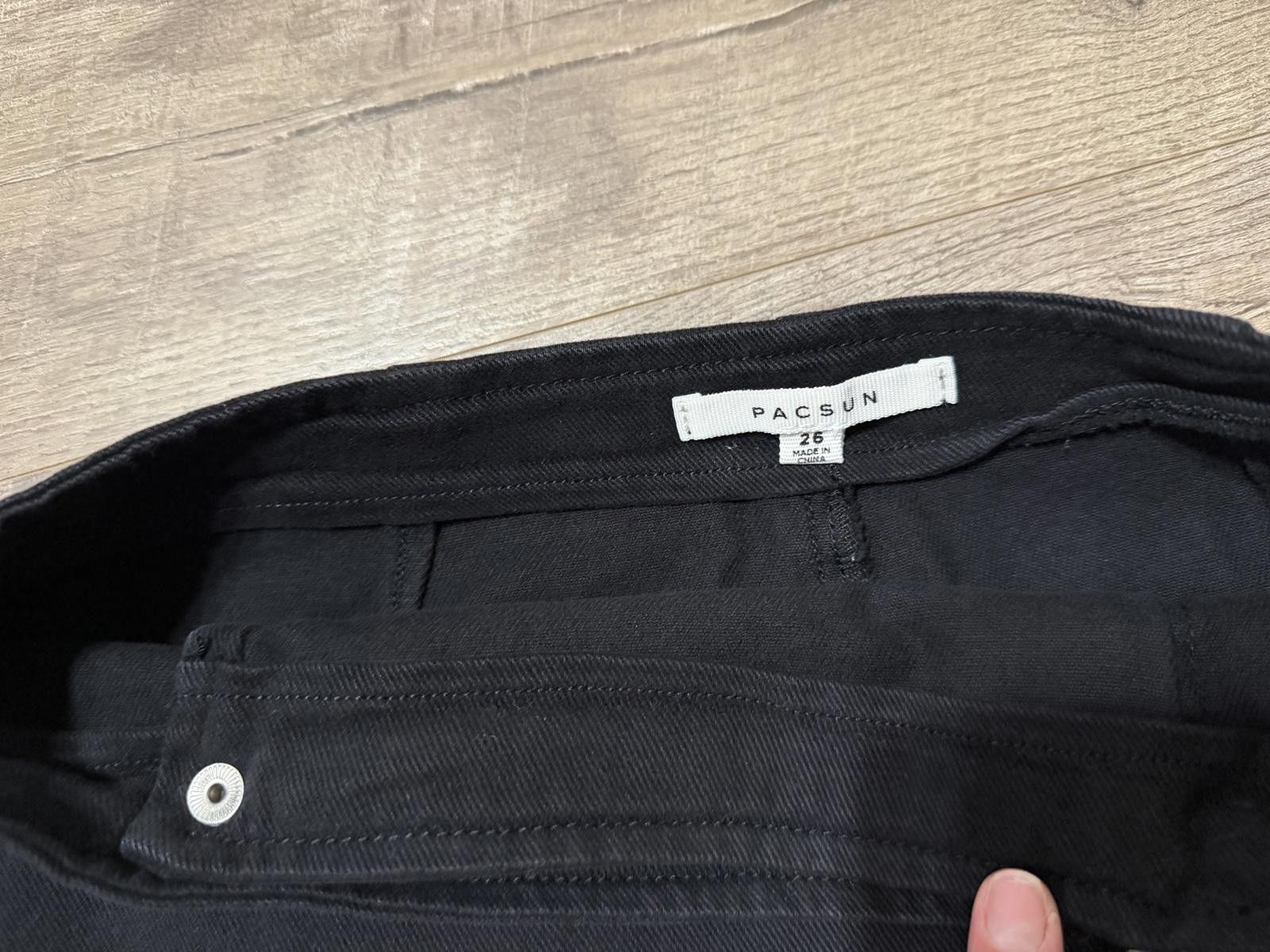 Pacsun Pacsun black asymmetrical zip-up wrap mini skirt Size 42" / US 20 - 3 Thumbnail