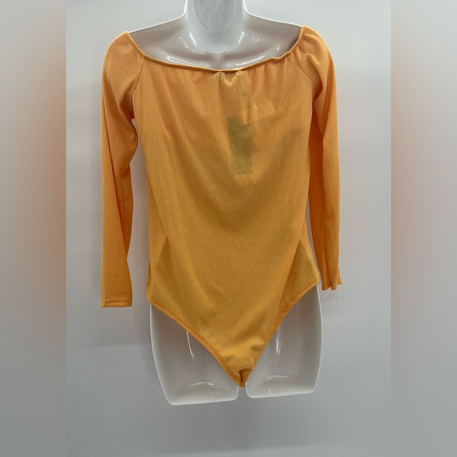 Boohoo BOOHOO OFF THE SHOULDER RIB KNIT BODYSUIT SZ 12 NWT Size XL / US 12-14 / IT 48-50 - 6 Thumbnail