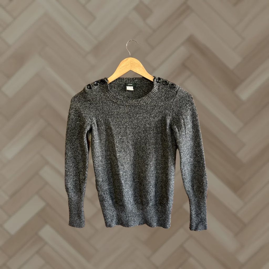 J.Crew J. Crew Womens Gray Long Sleeve Knit Sweatshirt Size S Size S / US 4 / IT 40 - 1 Thumbnail