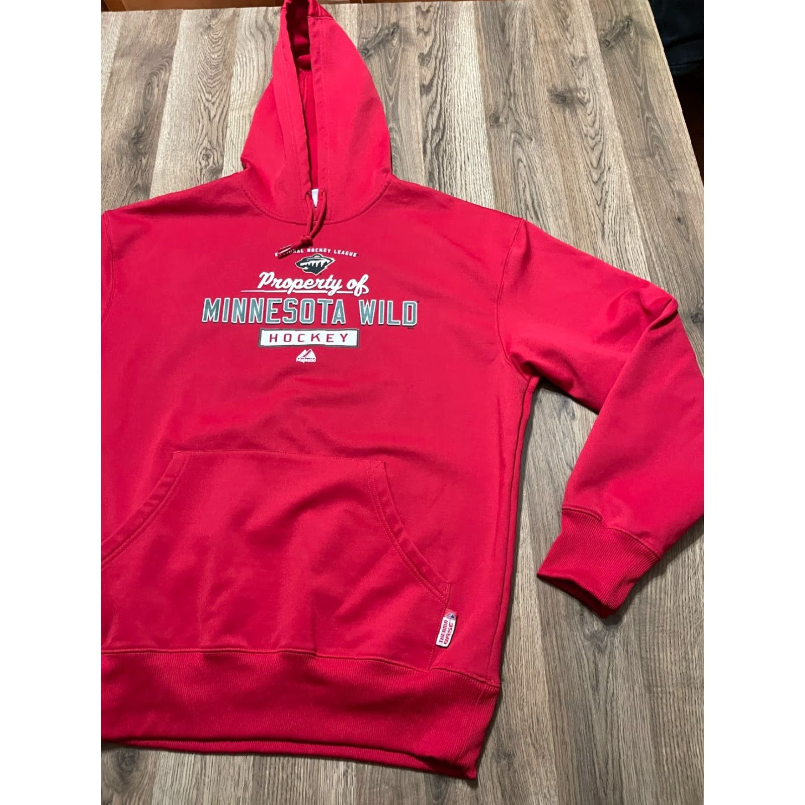 Vintage Majestic Hoodie Mens L Red Minnesota Wild Hockey Pullover Size US L / EU 52-54 / 3 - 4 Thumbnail