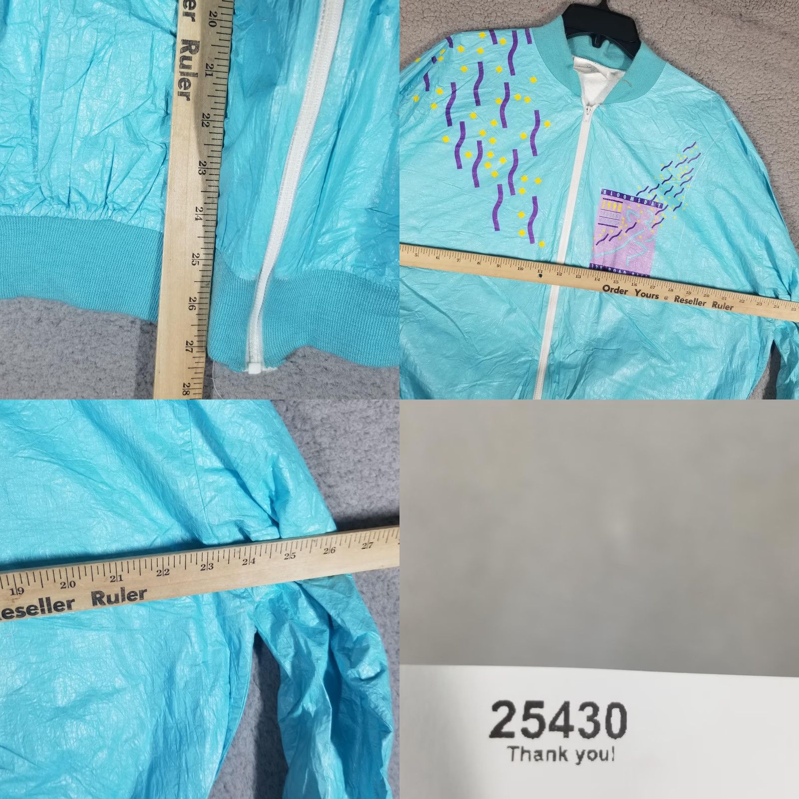 Vintage VINTAGE Graphic Jacket Windbreaker Shirt Mens XL Bloomsday 12K Road Race 1990 Running & Jogging Geometric Blue Jacket Size US XL / EU 56 / 4 - 8 Thumbnail