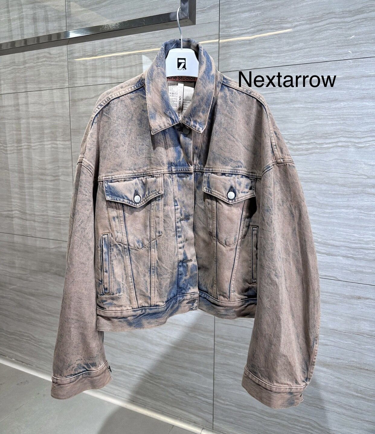 Acne Studios Acne studios Washed maple leaf red denimjacket2412-Nextarrow Size US S / EU 44-46 / 1 - 1 Thumbnail