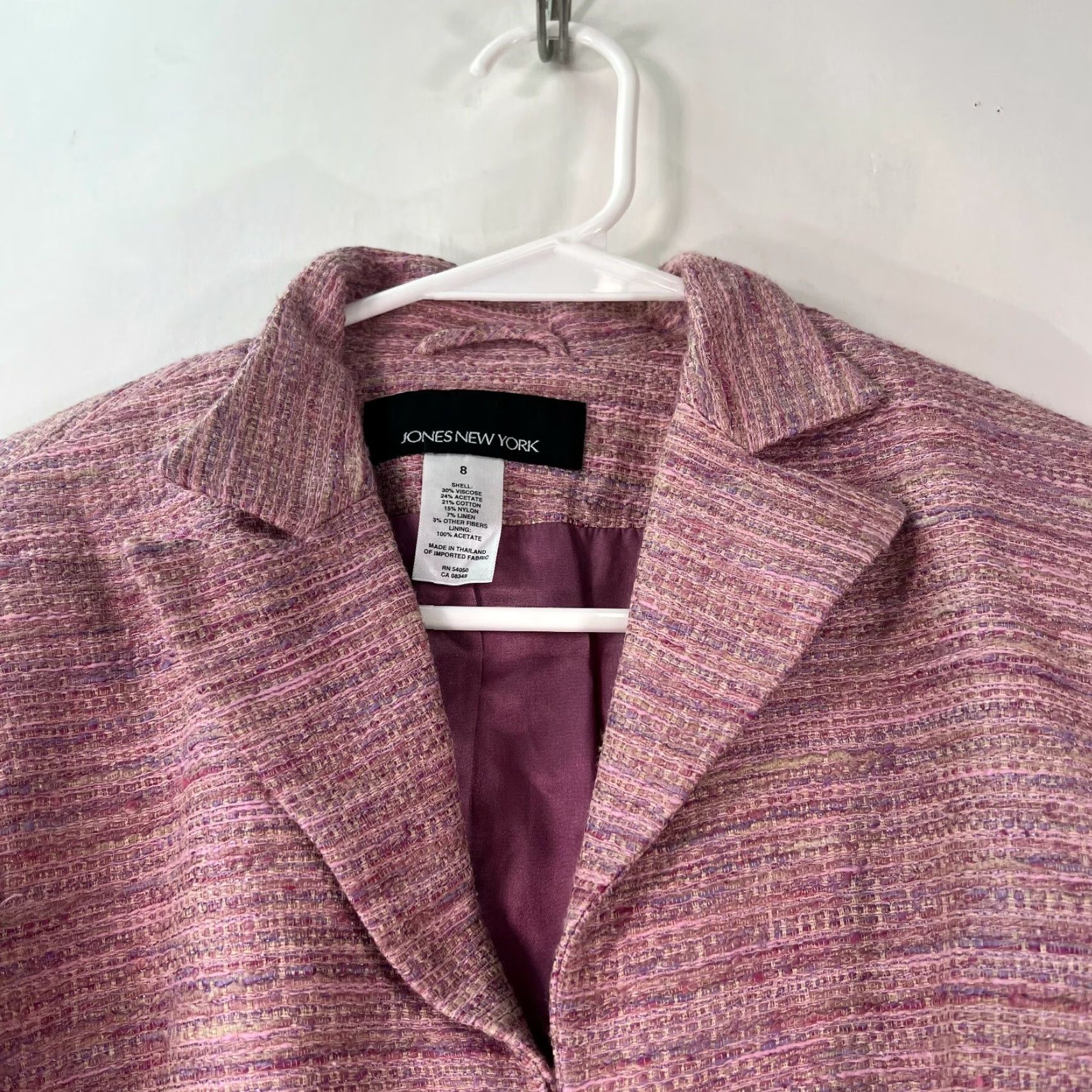 Jones New York Jones New York Pink Blazer Jacket Women Size 8 Notch Lapel Suit Coat Formal Summer Size M / US 6-8 / IT 42-44 - 3 Thumbnail